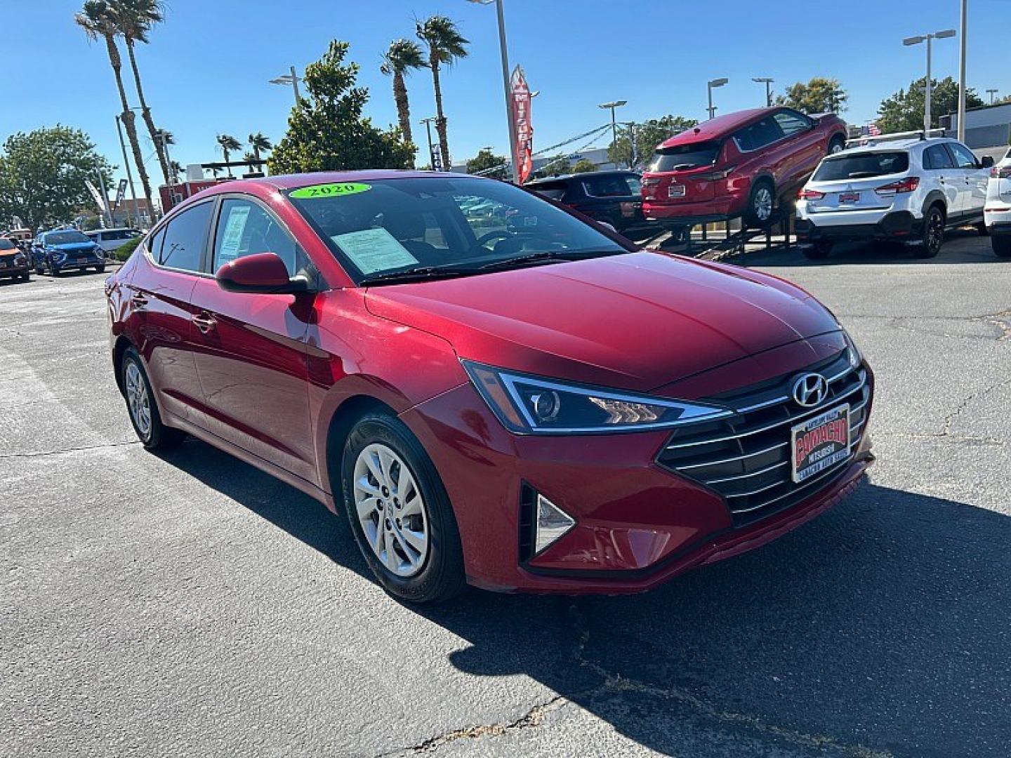 2020 RED Hyundai Elantra (KMHD74LFXLU) with an 4-Cyl 2.0 Liter engine, Automatic IVT transmission, located at 412 Auto Vista Drive, Palmdale, 93551, (661) 945-0620, 34.592636, -118.136681 - Photo#0