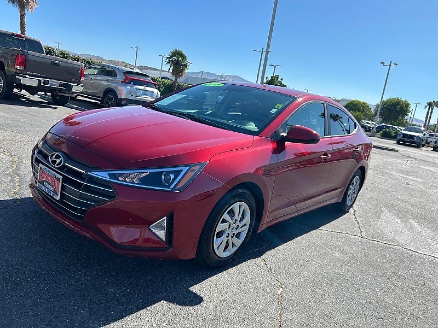 2020 RED Hyundai Elantra (KMHD74LFXLU) with an 4-Cyl 2.0 Liter engine, Automatic IVT transmission, located at 412 Auto Vista Drive, Palmdale, 93551, (661) 945-0620, 34.592636, -118.136681 - Photo#2