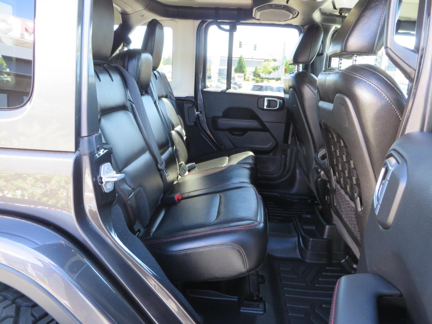 2020 Gray Jeep Wrangler Unlimited Rubicon (1C4HJXFN0LW) with an 2.0L L4 DOHC 16V TURBO engine, 6A transmission, located at 2630 Grass Valley Highway, Auburn, CA, 95603, (530) 508-5100, 38.937893, -121.095482 - Features a 3" Zone offroad suspension system, Fox Adventure series shocks, 37" Toyo RT tires, 17" Double Black Method NV wheels, Teraflex HD spare tire carrier, Nerf steps, and roof rack crossbars. - Photo#60