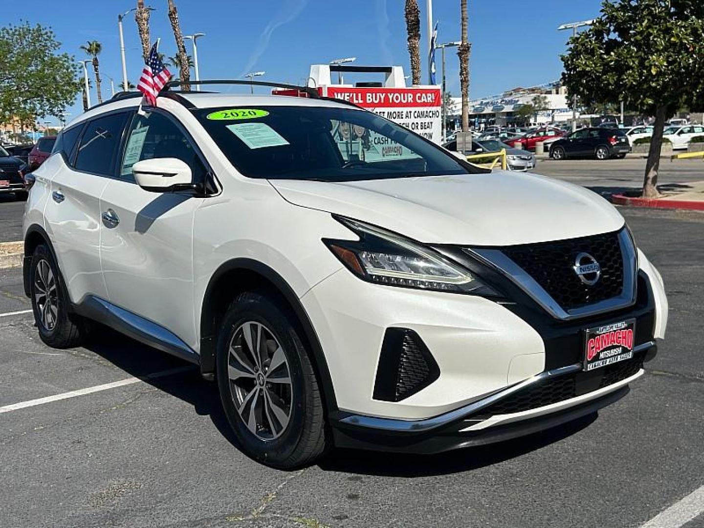 2020 WHITE Nissan Murano (5N1AZ2BJ1LN) with an V6 3.5 Liter engine, Automatic Xtronic CVT transmission, located at 412 Auto Vista Drive, Palmdale, 93551, (661) 945-0620, 34.592636, -118.136681- Photo#0