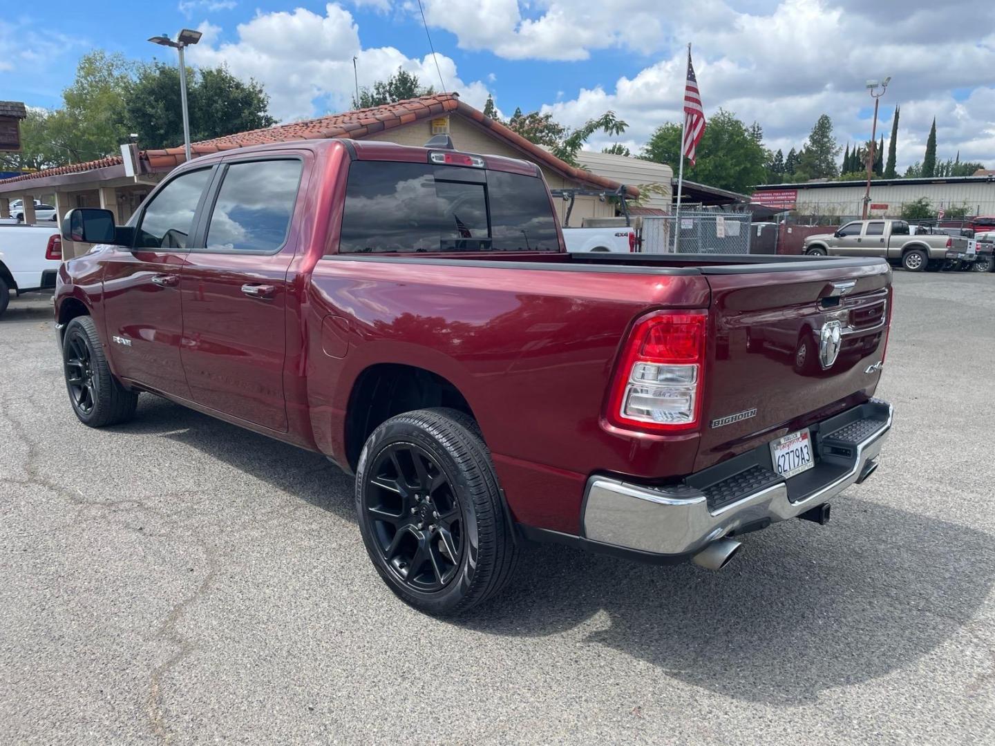 2020 Delmonico Red Pearl Coat RAM 1500 Big Horn (1C6SRFFM0LN) with an 3.0L EcoDiesel 3.0L Biodiesel Turbo V6 260hp 480ft. lbs. Common Rail Direct Injection engine, 8-Speed Shiftable Automatic transmission, located at 800 Riverside Ave, Roseville, CA, 95678, 916-773-4549 & Toll Free: 866-719-4393, 38.732265, -121.291039 - Photo#2
