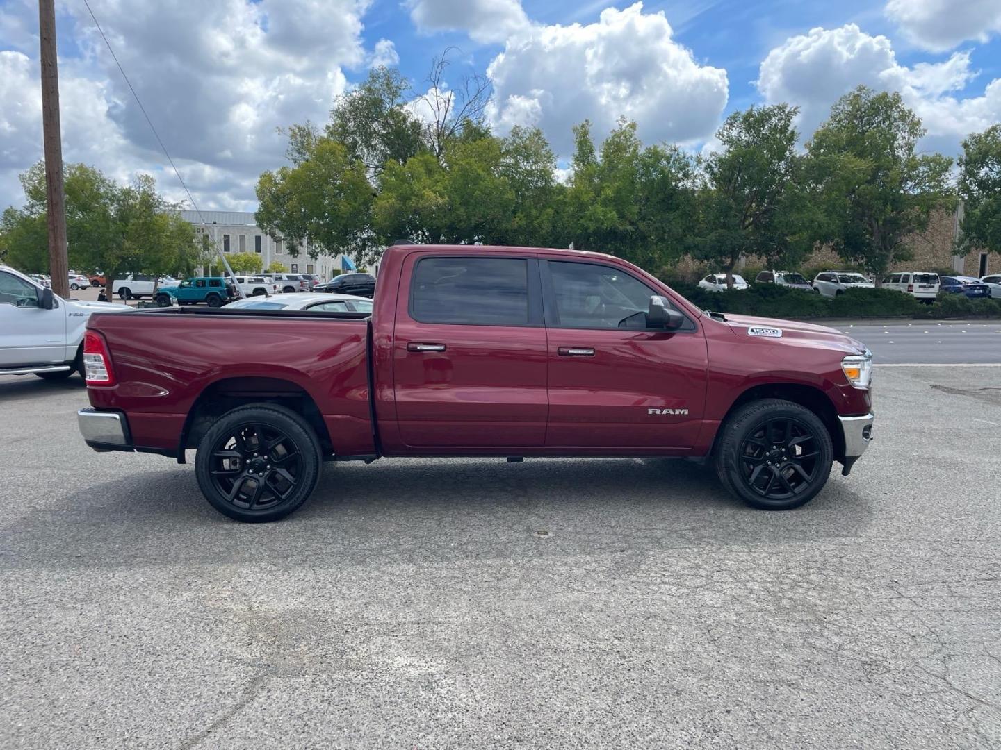 2020 Delmonico Red Pearl Coat RAM 1500 Big Horn (1C6SRFFM0LN) with an 3.0L EcoDiesel 3.0L Biodiesel Turbo V6 260hp 480ft. lbs. Common Rail Direct Injection engine, 8-Speed Shiftable Automatic transmission, located at 800 Riverside Ave, Roseville, CA, 95678, 916-773-4549 & Toll Free: 866-719-4393, 38.732265, -121.291039 - Photo#5