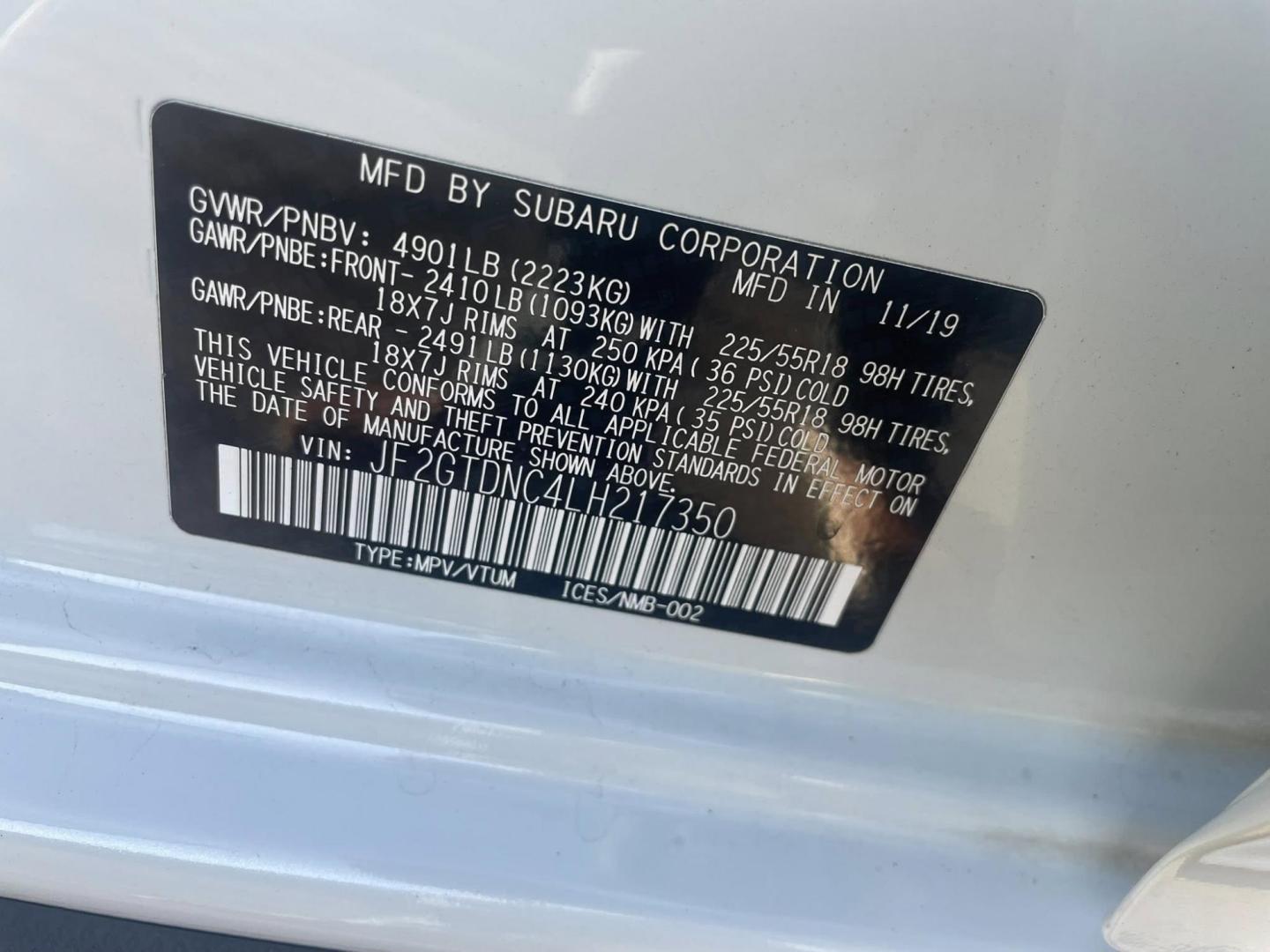 2020 Subaru Crosstrek Hybrid (JF2GTDNC4LH) with an 2.0L L4 DOHC 16V HYBRID engine, CVT transmission, located at 744 E Miner Ave, Stockton, CA, 95202, (209) 944-5770, 37.956863, -121.282082 - PLUS TAXES AND FEES NO CHARGER AVAILABLE - Photo#17