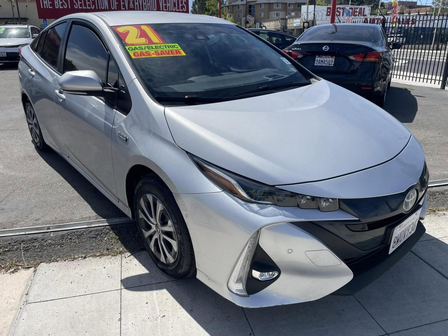 2021 Toyota Prius Prime LE (JTDKAMFP5M3) with an 1.8L L4 DOHC 16V HYBRID engine, CVT transmission, located at 744 E Miner Ave, Stockton, CA, 95202, (209) 944-5770, 37.956863, -121.282082 - Photo#0