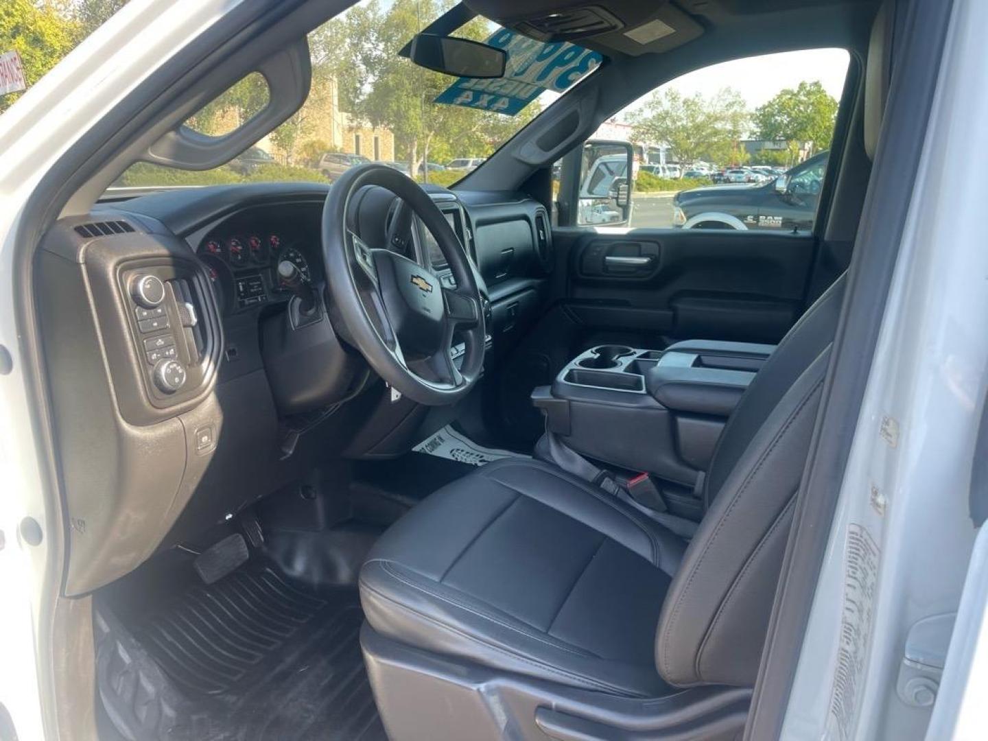 2021 Summit White Chevrolet Silverado 3500HD Work Truck (1GB4YSEY7MF) with an 6.6L Duramax 6.6L Biodiesel Turbo V8 445hp 910ft. lbs. Common Rail Direct Injection engine, Allison 10-Speed Shiftable Automatic transmission, located at 800 Riverside Ave, Roseville, CA, 95678, 916-773-4549 & Toll Free: 866-719-4393, 38.732265, -121.291039 - DIESEL CREW CAB 4X4 UTILITY BED ALLISON TRANSMISSION ONE OWNER SERVICE RECORDS ON CLEAN CARFAX - Photo#10