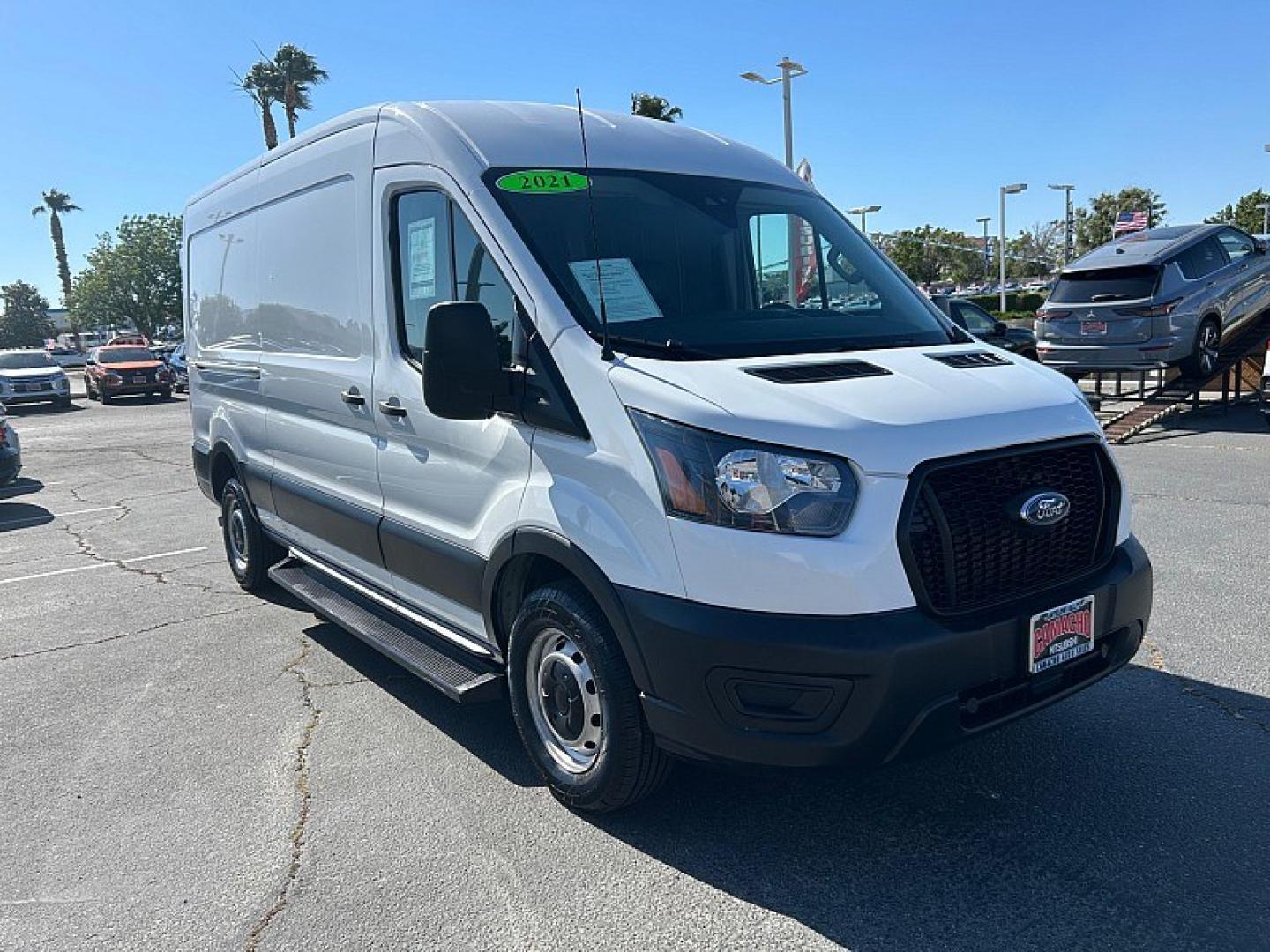 2021 WHITE Ford Transit Cargo Van (1FTBR1C8XMK) with an 6-Cyl 3.5 Liter engine, Automatic 10-Spd w/Overdrive transmission, located at 412 Auto Vista Drive, Palmdale, 93551, (661) 945-0620, 34.592636, -118.136681 - Photo#0