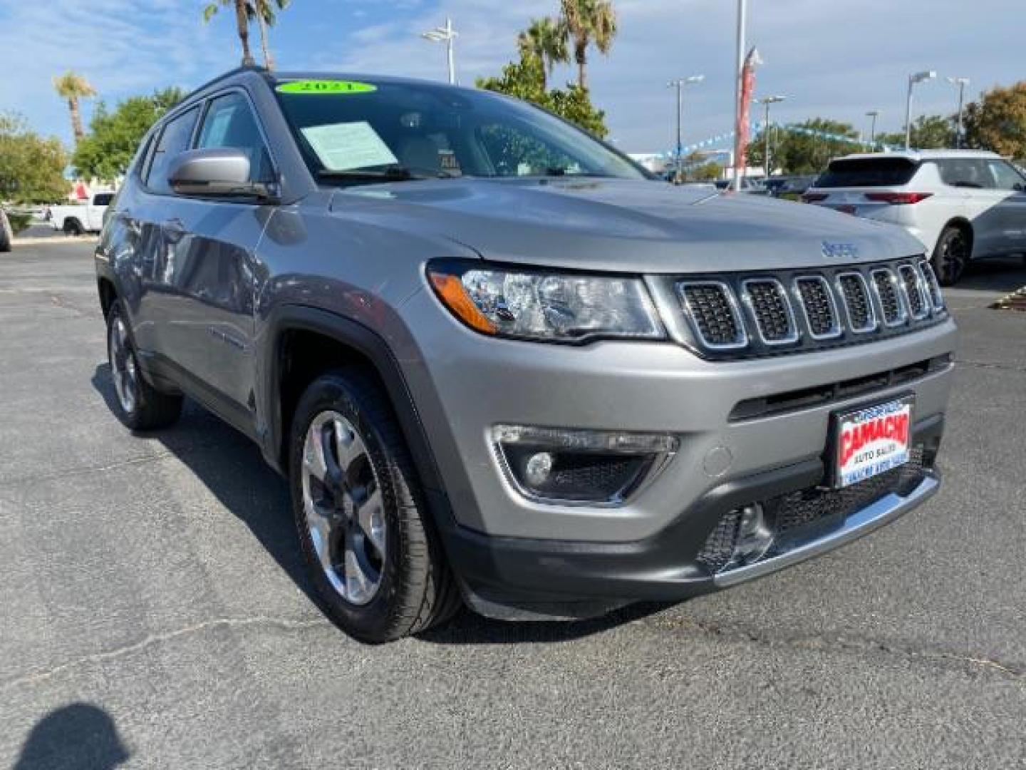 2021 SILVER Jeep Compass (3C4NJDCB6MT) with an 4-Cyl MultiAir PZEV 2.4 Liter engine, Automatic 9-Spd transmission, located at 412 Auto Vista Drive, Palmdale, 93551, (661) 945-0620, 34.592636, -118.136681 - Photo#1