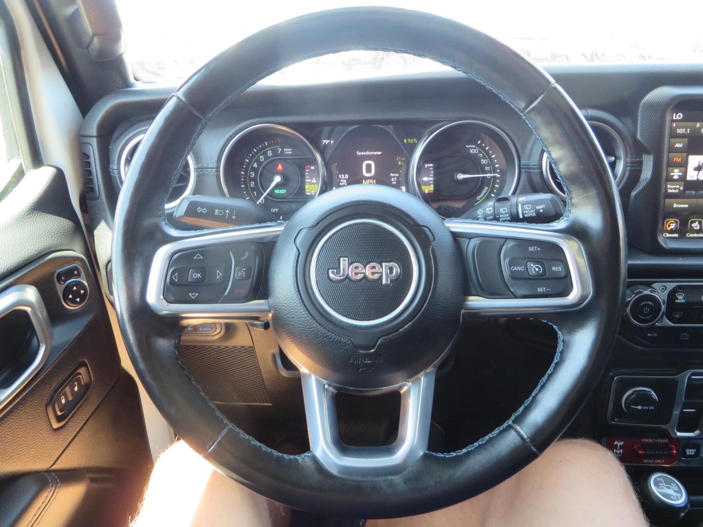 2021 White /Black Jeep Wrangler Unlimited Rubicon 4XE (1C4JJXR64MW) with an 2.0L L4 DOHC 16V HYBRID engine, 8A transmission, located at 2630 Grass Valley Highway, Auburn, CA, 95603, (530) 508-5100, 38.937893, -121.095482 - Mopar lifted JL with 17" Black Rhino Kelso wheels, 37" Toyo RT Trail tires, and a Teraflex HD tire relocation. - Photo#37