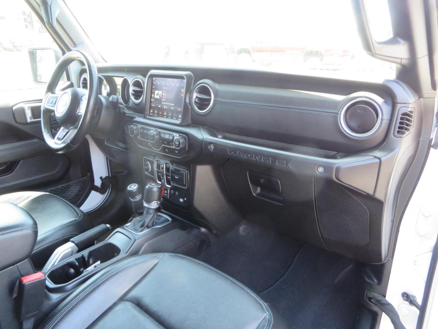 2021 White /Black Jeep Wrangler Unlimited Rubicon 4XE (1C4JJXR64MW) with an 2.0L L4 DOHC 16V HYBRID engine, 8A transmission, located at 2630 Grass Valley Highway, Auburn, CA, 95603, (530) 508-5100, 38.937893, -121.095482 - Mopar lifted JL with 17" Black Rhino Kelso wheels, 37" Toyo RT Trail tires, and a Teraflex HD tire relocation. - Photo#56