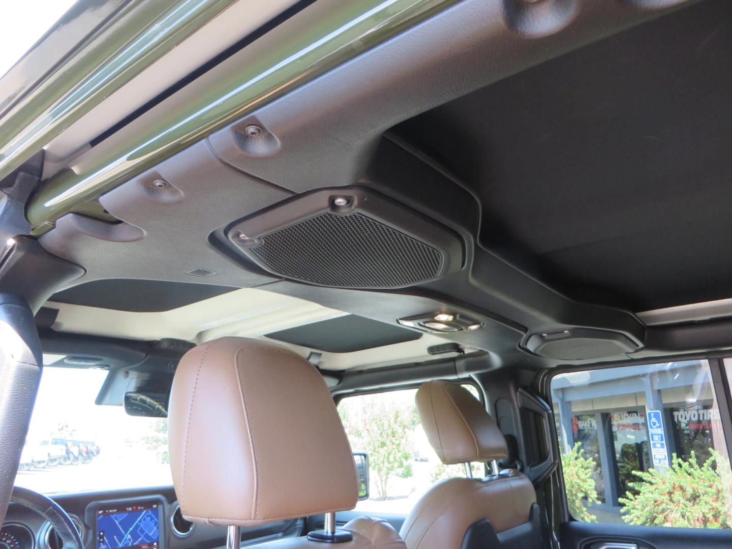 2021 Green Jeep Wrangler Unlimited Rubicon (1C4JJXFM1MW) with an 3.0L V6 DOHC 24V TURBO DIESEL engine, 6A transmission, located at 2630 Grass Valley Highway, Auburn, CA, 95603, (530) 508-5100, 38.937893, -121.095482 - Mopar lifted Diesel Rubicon with Fox shocks, HD tire carrier, Amp Power steps, Roof Rack, and color matched simulated beadlock rings. - Photo#47