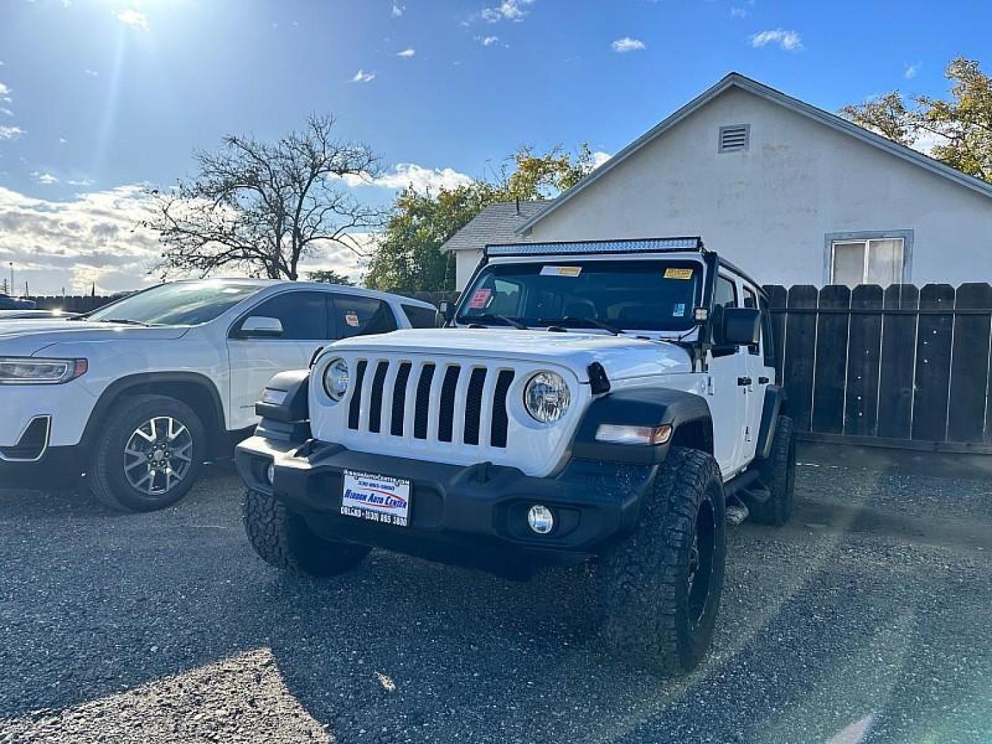 2021 WHITE Jeep Wrangler Unlimited (1C4HJXDN7MW) with an 4-Cyl Turbo 2.0 Liter engine, located at 246 E Walker St., Orland, 95963, (530) 865-5800, 39.747589, -122.178398 - Photo#0