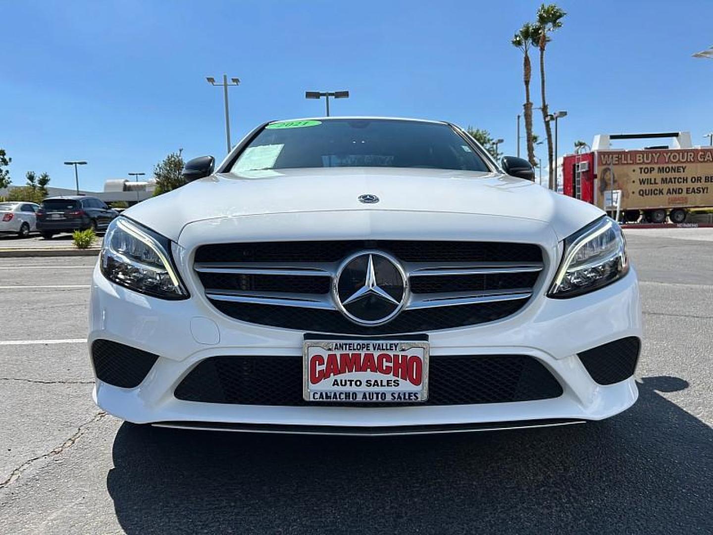2021 WHITE Mercedes-Benz C-Class (W1KWF8DB2MR) with an 4-Cyl Turbo 2.0 Liter engine, Automatic 9-Spd 9G-Tronic transmission, located at 412 Auto Vista Drive, Palmdale, 93551, (661) 945-0620, 34.592636, -118.136681 - Photo#2