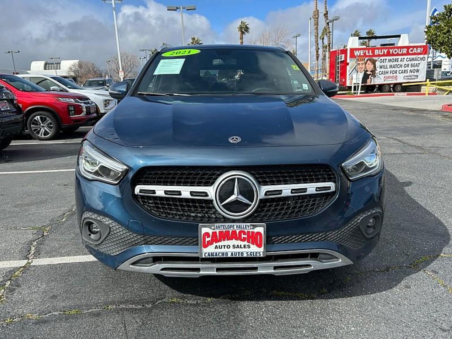 2021 BLUE Mercedes-Benz GLA (W1N4N4GB6MJ) with an 4-Cyl Turbo 2.0 Liter engine, Automatic 8-Spd DCT transmission, located at 412 Auto Vista Drive, Palmdale, 93551, (661) 945-0620, 34.592636, -118.136681 - Photo#1