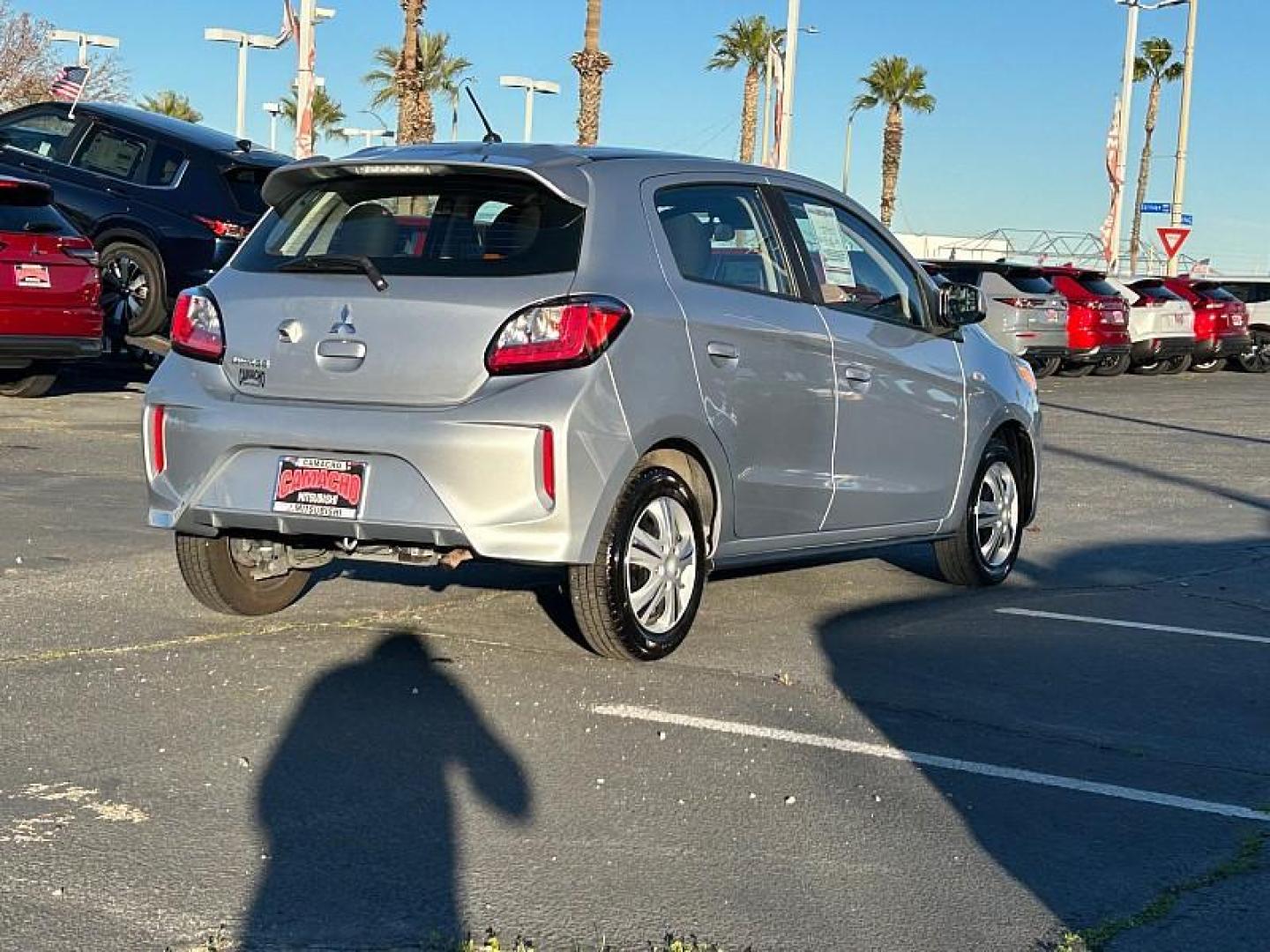 2021 SILVER Mitsubishi Mirage (ML32AUHJ9MH) with an 3-Cyl 1.2 Liter engine, Automatic CVT transmission, located at 412 Auto Vista Drive, Palmdale, 93551, (661) 945-0620, 34.592636, -118.136681 - Photo#6