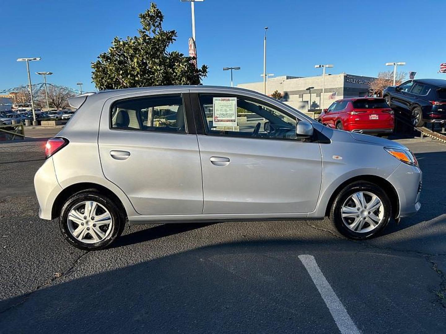 2021 SILVER Mitsubishi Mirage (ML32AUHJ9MH) with an 3-Cyl 1.2 Liter engine, Automatic CVT transmission, located at 412 Auto Vista Drive, Palmdale, 93551, (661) 945-0620, 34.592636, -118.136681 - Photo#7