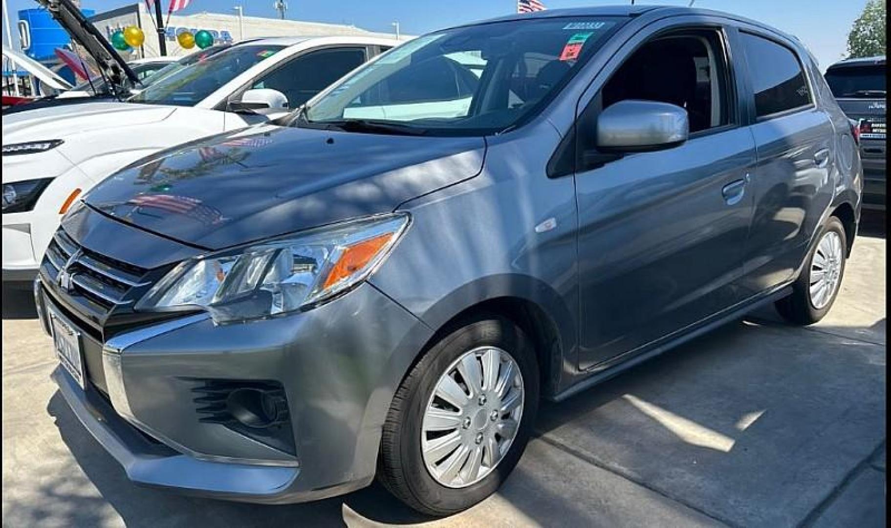 2021 GRAY Mitsubishi Mirage (ML32AUHJ9MH) with an 3-Cyl 1.2 Liter engine, Automatic CVT transmission, located at 412 Auto Vista Drive, Palmdale, 93551, (661) 945-0620, 34.592636, -118.136681 - Photo#2