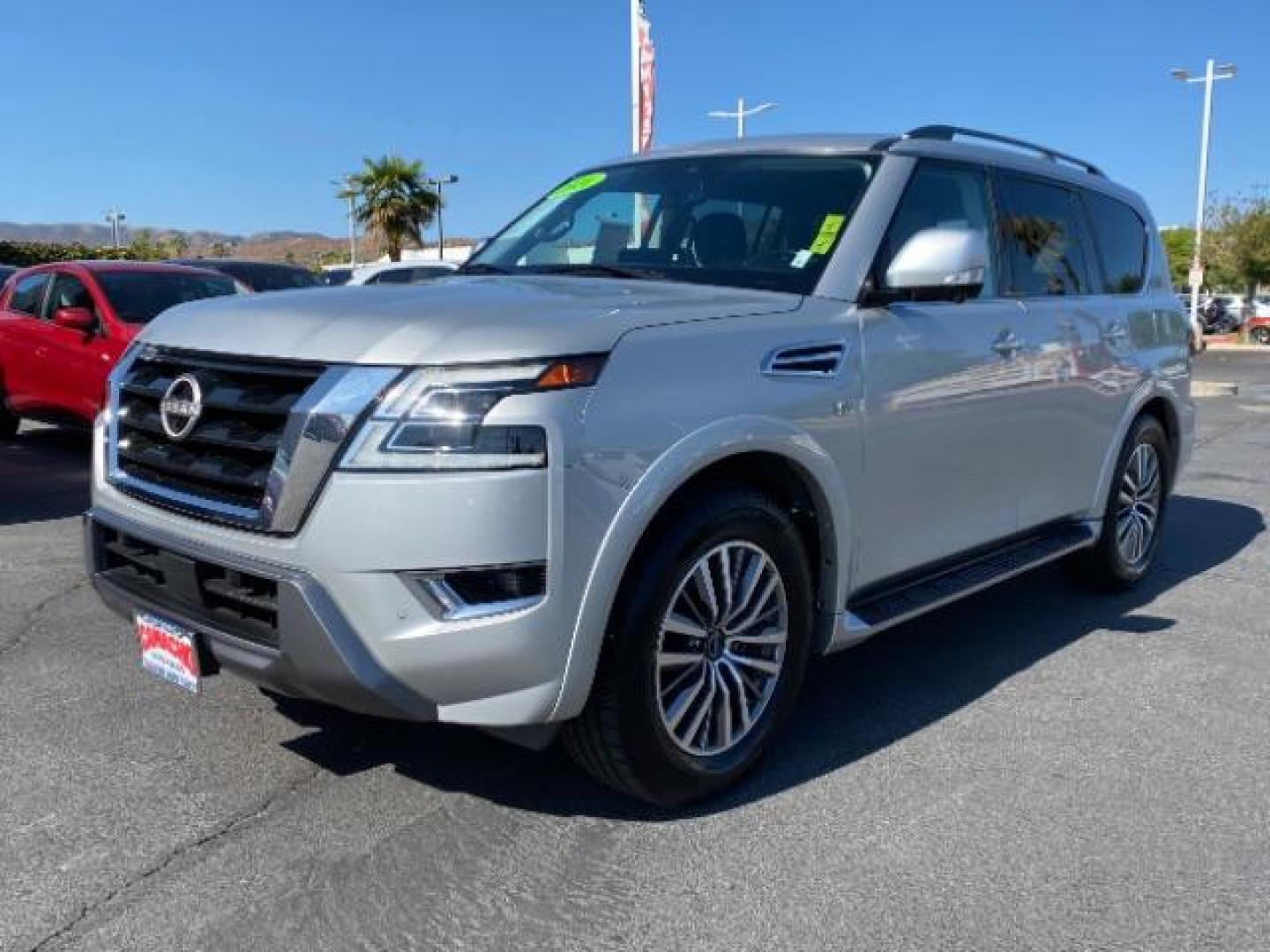 2021 SILVER Nissan Armada (JN8AY2BA3M9) with an V8 5.6 Liter engine, Automatic 7-Spd w/Overdrive Manual Mode transmission, located at 412 Auto Vista Drive, Palmdale, 93551, (661) 945-0620, 34.592636, -118.136681 - Photo#2