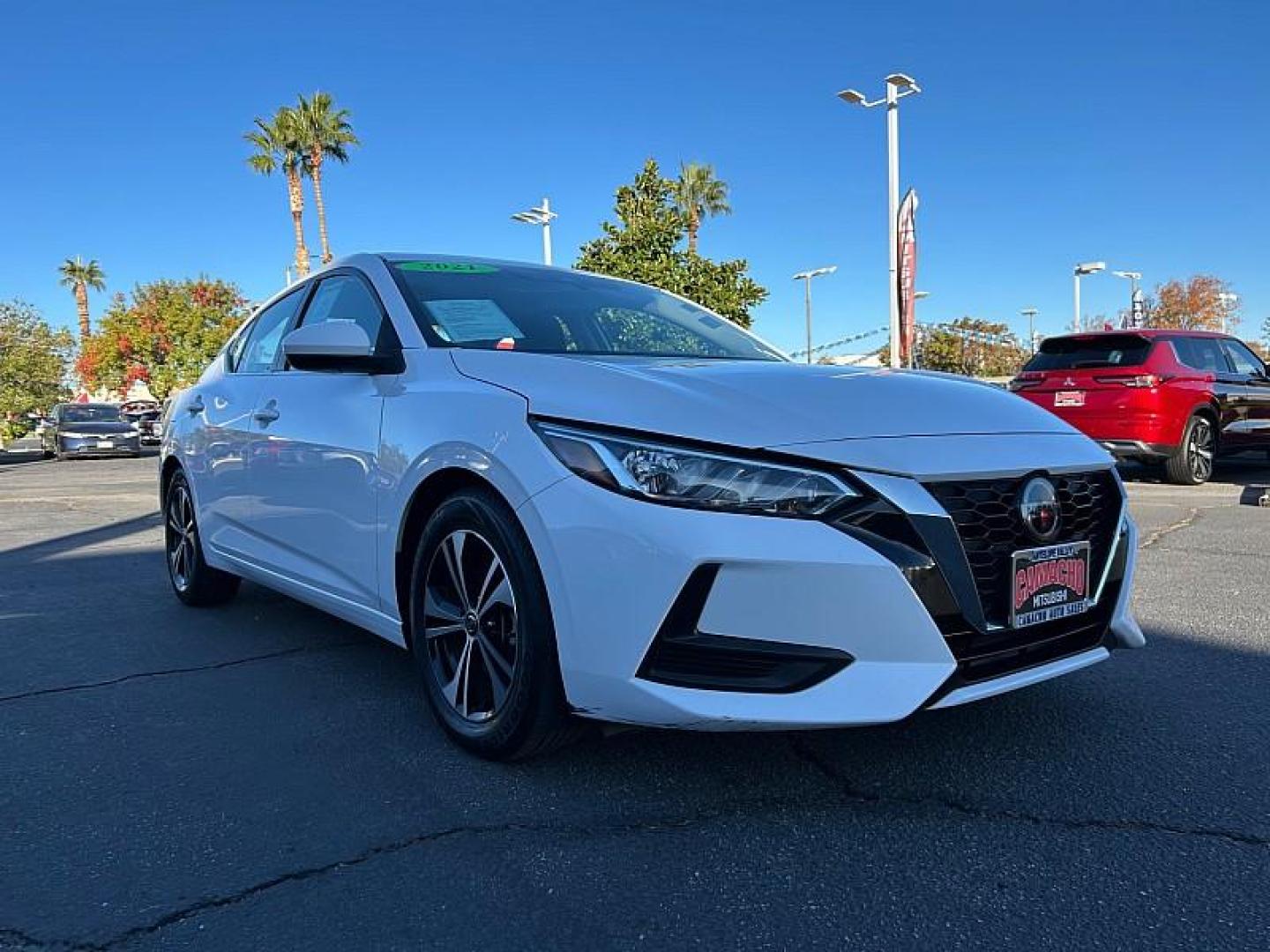 2021 WHITE Nissan Sentra (3N1AB8CV8MY) with an 4-Cyl 2.0 Liter engine, Automatic CVT w/Xtronic transmission, located at 412 Auto Vista Drive, Palmdale, 93551, (661) 945-0620, 34.592636, -118.136681 - Photo#0