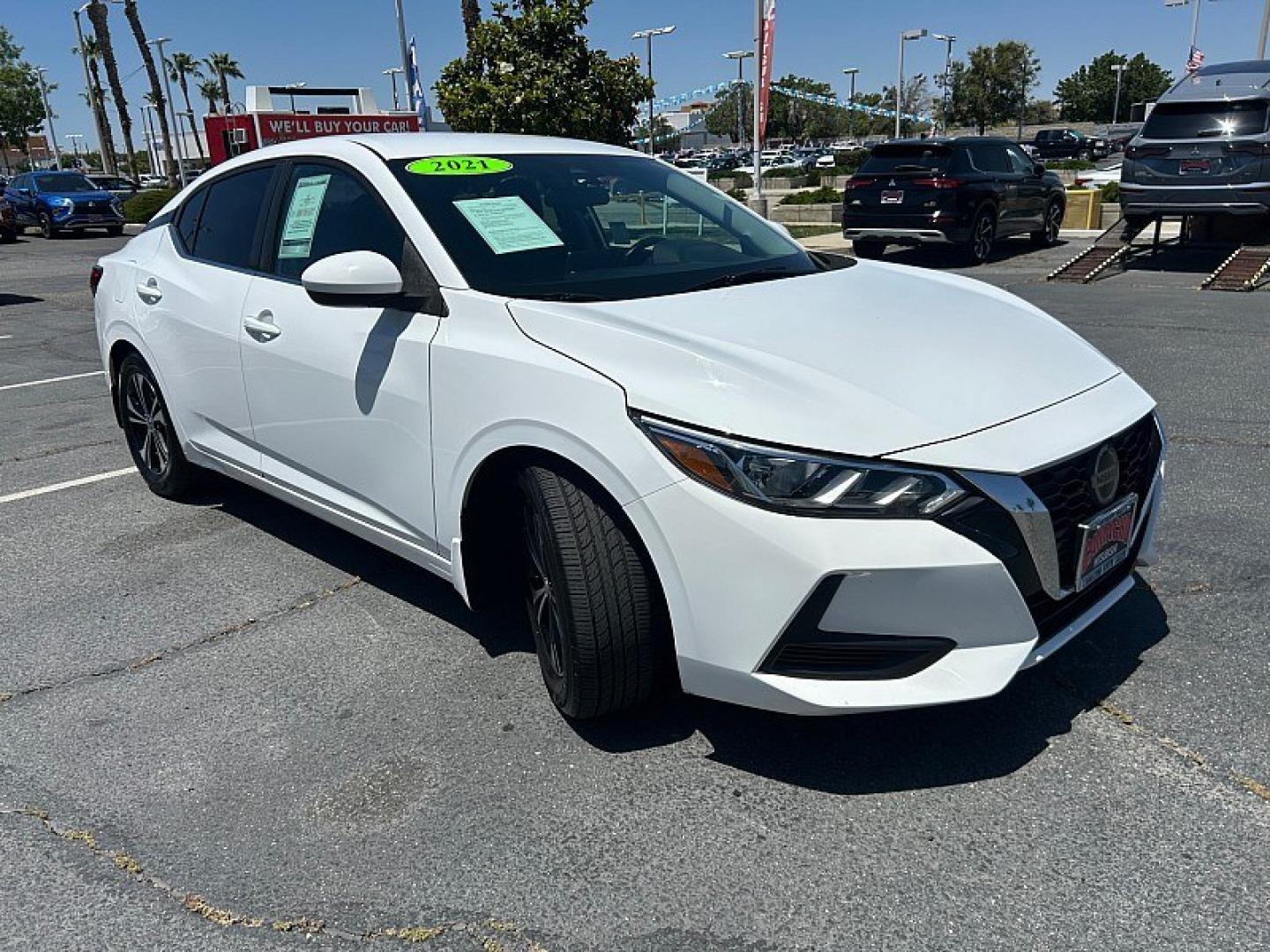 2021 WHITE Nissan Sentra (3N1AB8CV1MY) with an 4-Cyl 2.0 Liter engine, Automatic CVT w/Xtronic transmission, located at 412 Auto Vista Drive, Palmdale, 93551, (661) 945-0620, 34.592636, -118.136681 - Photo#0