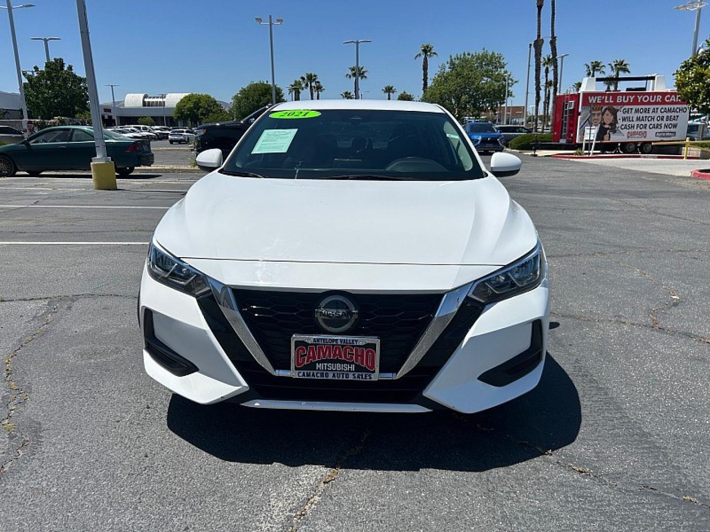 2021 WHITE Nissan Sentra (3N1AB8CV1MY) with an 4-Cyl 2.0 Liter engine, Automatic CVT w/Xtronic transmission, located at 412 Auto Vista Drive, Palmdale, 93551, (661) 945-0620, 34.592636, -118.136681 - Photo#1