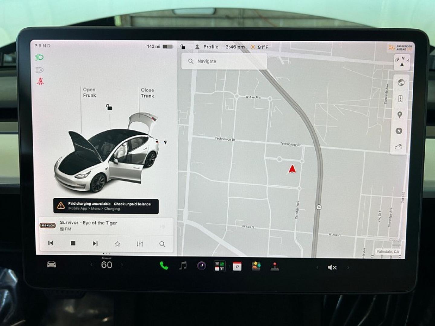 2021 White Tesla Model 3 (5YJ3E1EB6MF) with an Dual Electric Motors engine, Single-Speed Fixed Gear transmission, located at 412 Auto Vista Drive, Palmdale, 93551, (661) 945-0620, 34.592636, -118.136681- Photo#21