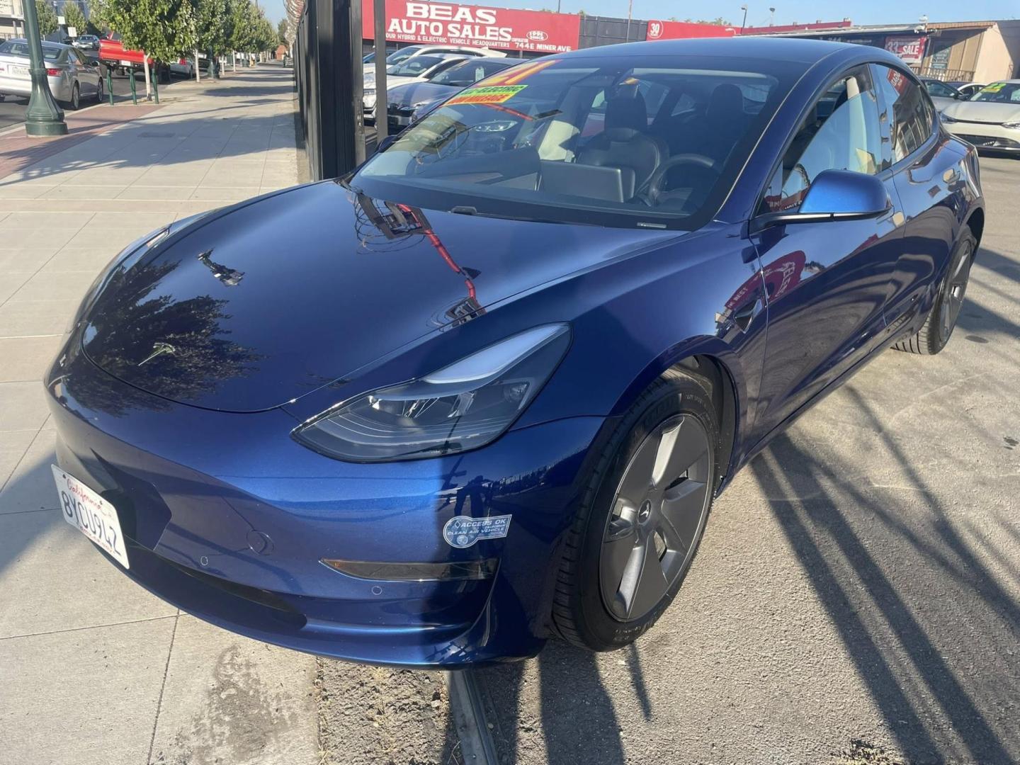 2021 Tesla Model 3 Standard Range Plus (5YJ3E1EA3MF) with an ELECTRIC engine, 1A transmission, located at 744 E Miner Ave, Stockton, CA, 95202, (209) 944-5770, 37.956863, -121.282082 - PLUS TAXES AND FEES NO CHARGER AVAILABLE - Photo#3