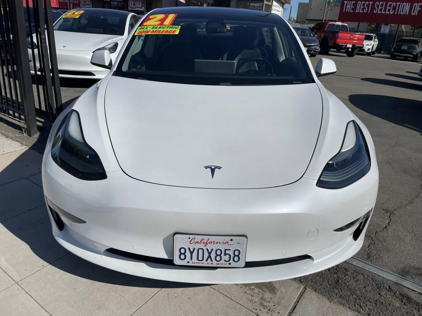 2021 Tesla Model 3 Standard Range Plus (5YJ3E1EA0MF) with an ELECTRIC engine, 1A transmission, located at 744 E Miner Ave, Stockton, CA, 95202, (209) 944-5770, 37.956863, -121.282082 - PLUS TAXES AND FEES NO CHARGER AVAILABLE - Photo#2