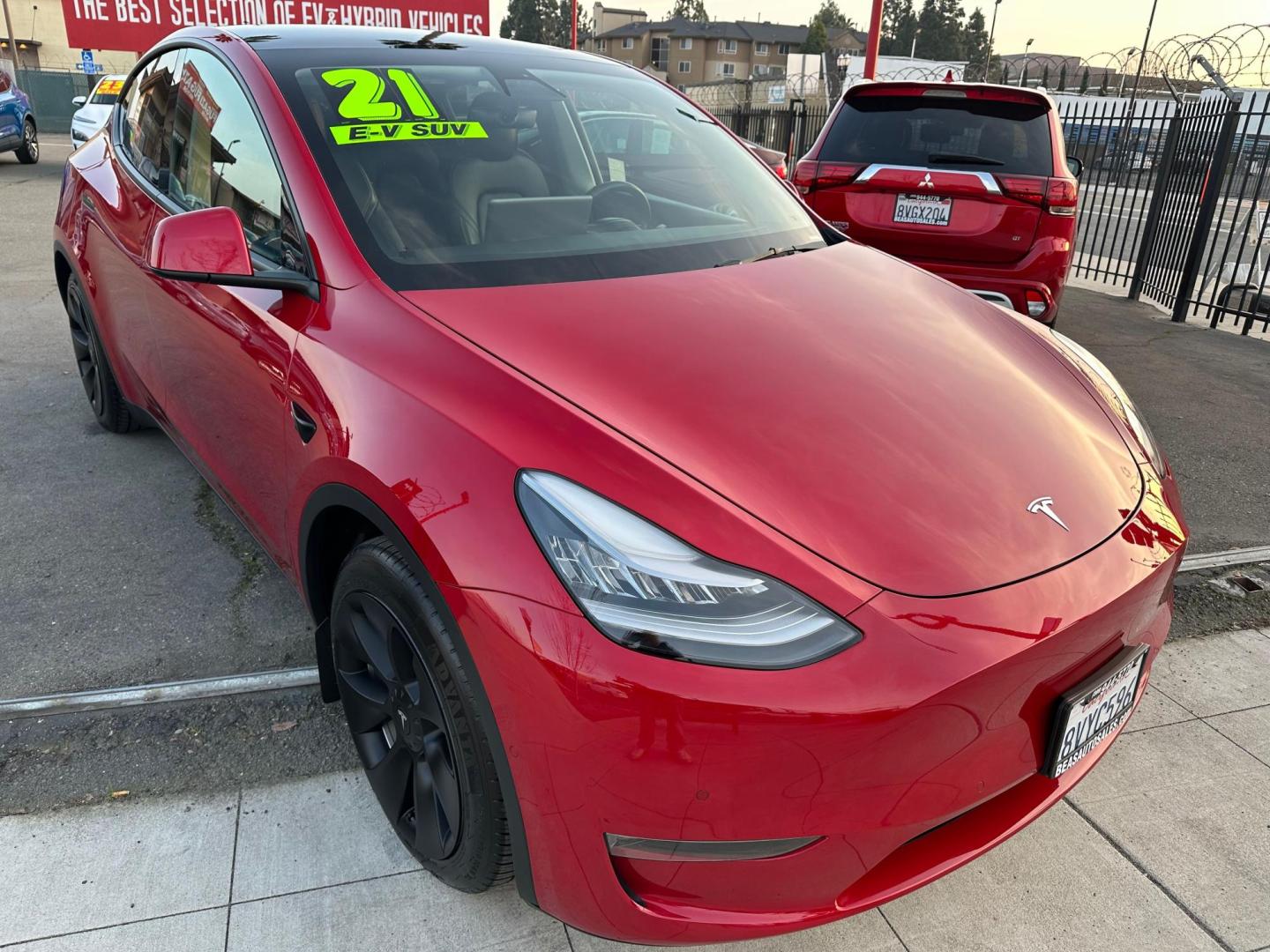 2021 Tesla Model Y Long Range (5YJYGDEEXMF) with an ELECTRIC engine, 1A transmission, located at 744 E Miner Ave, Stockton, CA, 95202, (209) 944-5770, 37.956863, -121.282082 - Photo#1