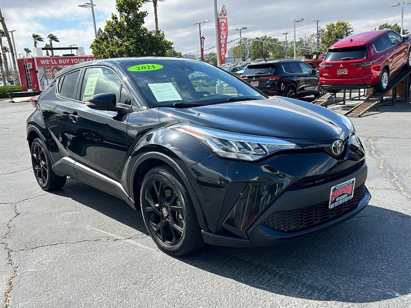 2021 BLACK Toyota C-HR (JTNKHMBX0M1) with an 4-Cyl 2.0 Liter engine, Automatic CVTi-S transmission, located at 412 Auto Vista Drive, Palmdale, 93551, (661) 945-0620, 34.592636, -118.136681- Photo#0
