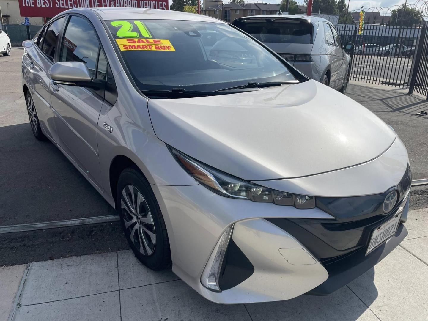2021 Toyota Prius Prime LE (JTDKAMFP4M3) with an 1.8L L4 DOHC 16V HYBRID engine, CVT transmission, located at 744 E Miner Ave, Stockton, CA, 95202, (209) 944-5770, 37.956863, -121.282082 - PLUS TAXES AND FEES NO CHARGER AVAILABLE - Photo#0