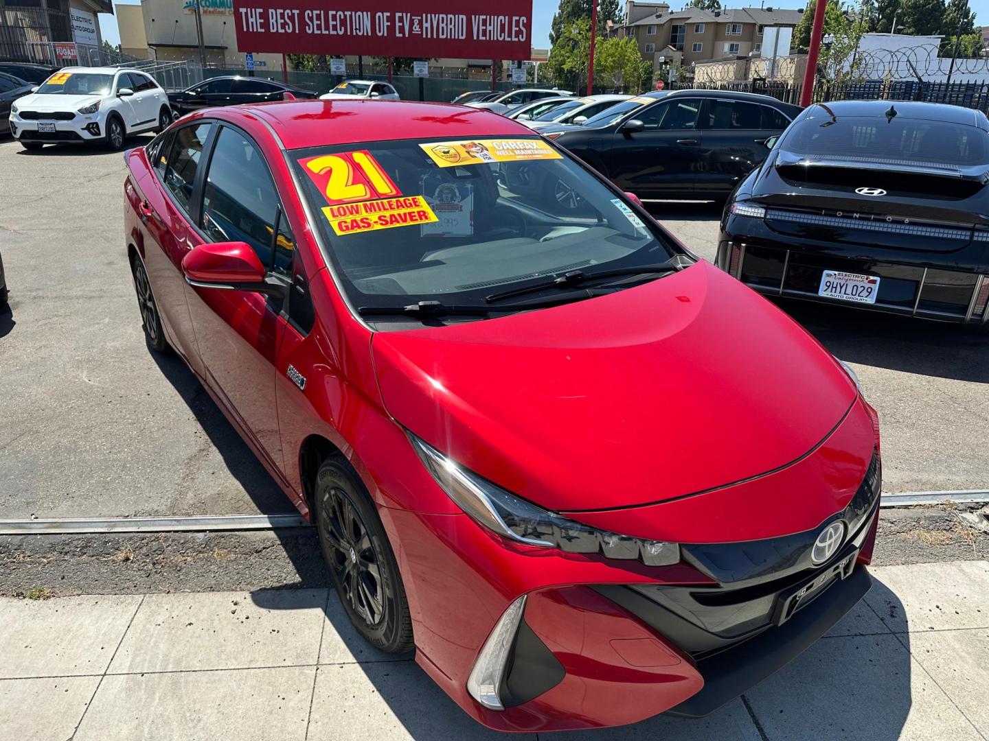 2021 Toyota Prius Prime LE (JTDKAMFPXM3) with an 1.8L L4 DOHC 16V HYBRID engine, CVT transmission, located at 744 E Miner Ave, Stockton, CA, 95202, (209) 944-5770, 37.956863, -121.282082 - PLUS TAXES AND FEES- Photo#1