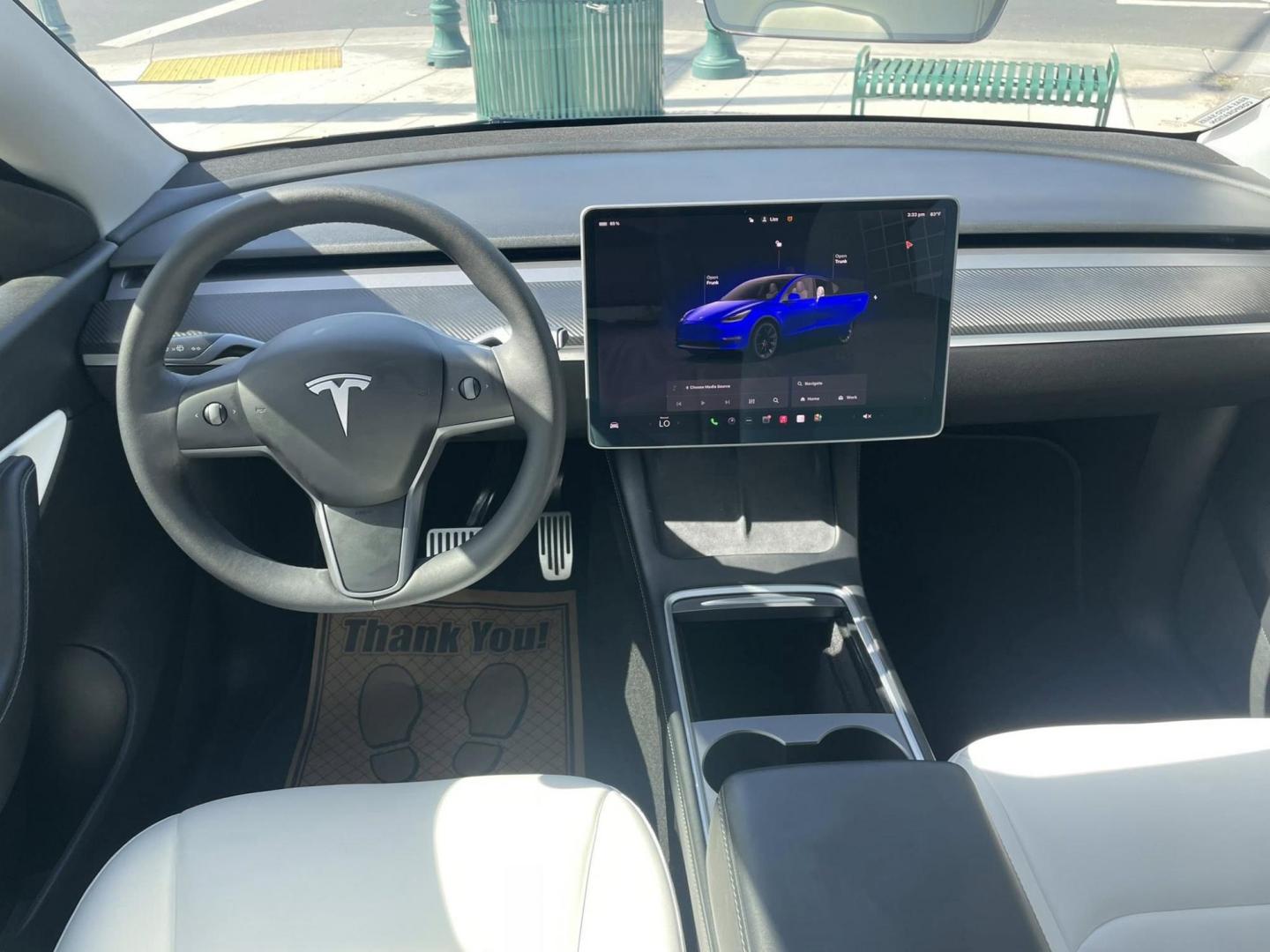 2022 Blue Tesla Model Y Long Range (7SAYGDEE7NF) with an ELECTRIC engine, 1A transmission, located at 744 E Miner Ave, Stockton, CA, 95202, (209) 944-5770, 37.956863, -121.282082 - PLUS TAXES AND FEES NO CHARGER AVAILABLE - Photo#6