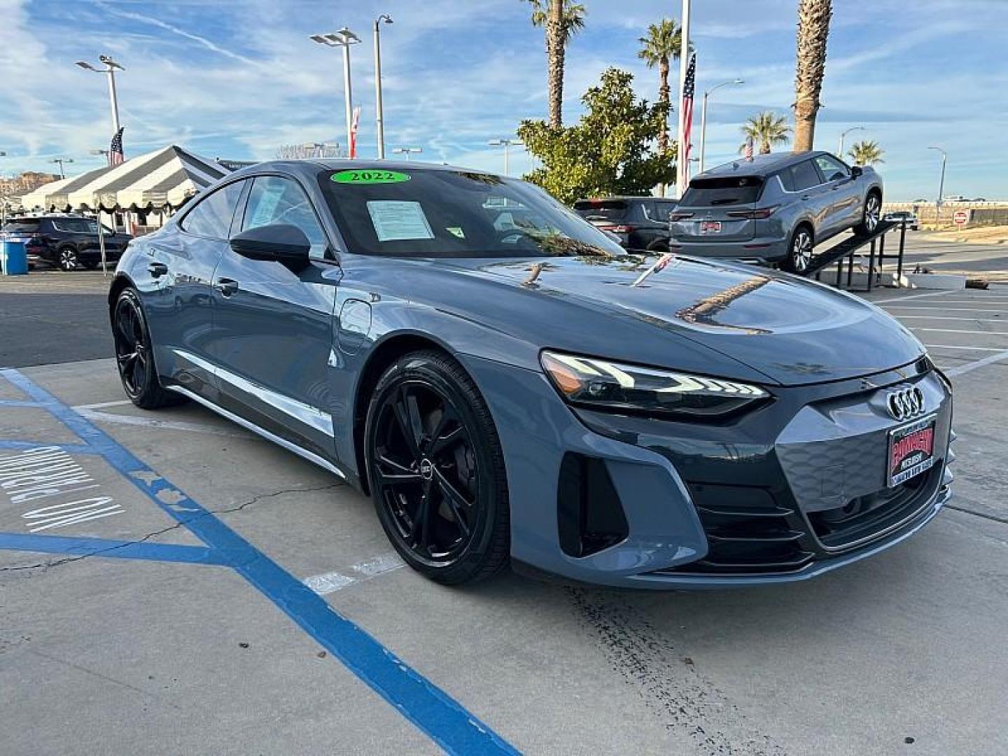 2022 GRAY Audi e-tron GT (WAUFJBFW6N7) with an Dual AC Electric Motors engine, Single-Speed Fixed Gear transmission, located at 412 Auto Vista Drive, Palmdale, 93551, (661) 945-0620, 34.592636, -118.136681- Photo#0