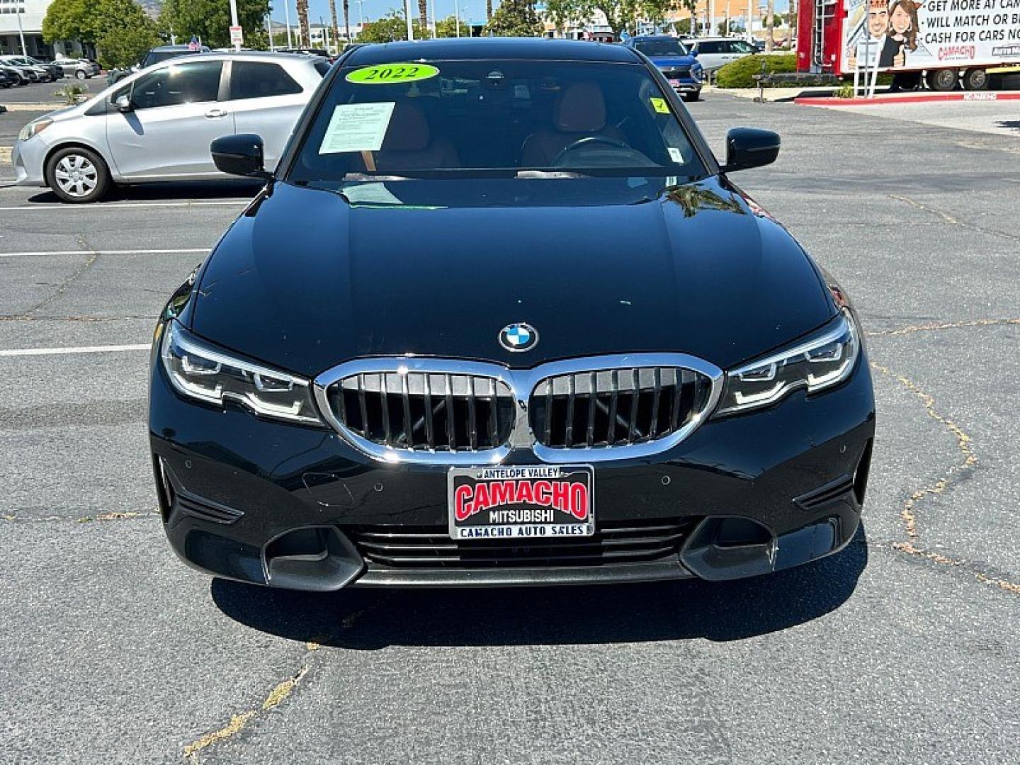 2022 BLACK BMW 3 Series (3MW5R1J06N8) with an 4-Cyl Turbo 2.0 Liter engine, Automatic 8-Spd Sport w/Sport transmission, located at 412 Auto Vista Drive, Palmdale, 93551, (661) 945-0620, 34.592636, -118.136681 - Photo#1