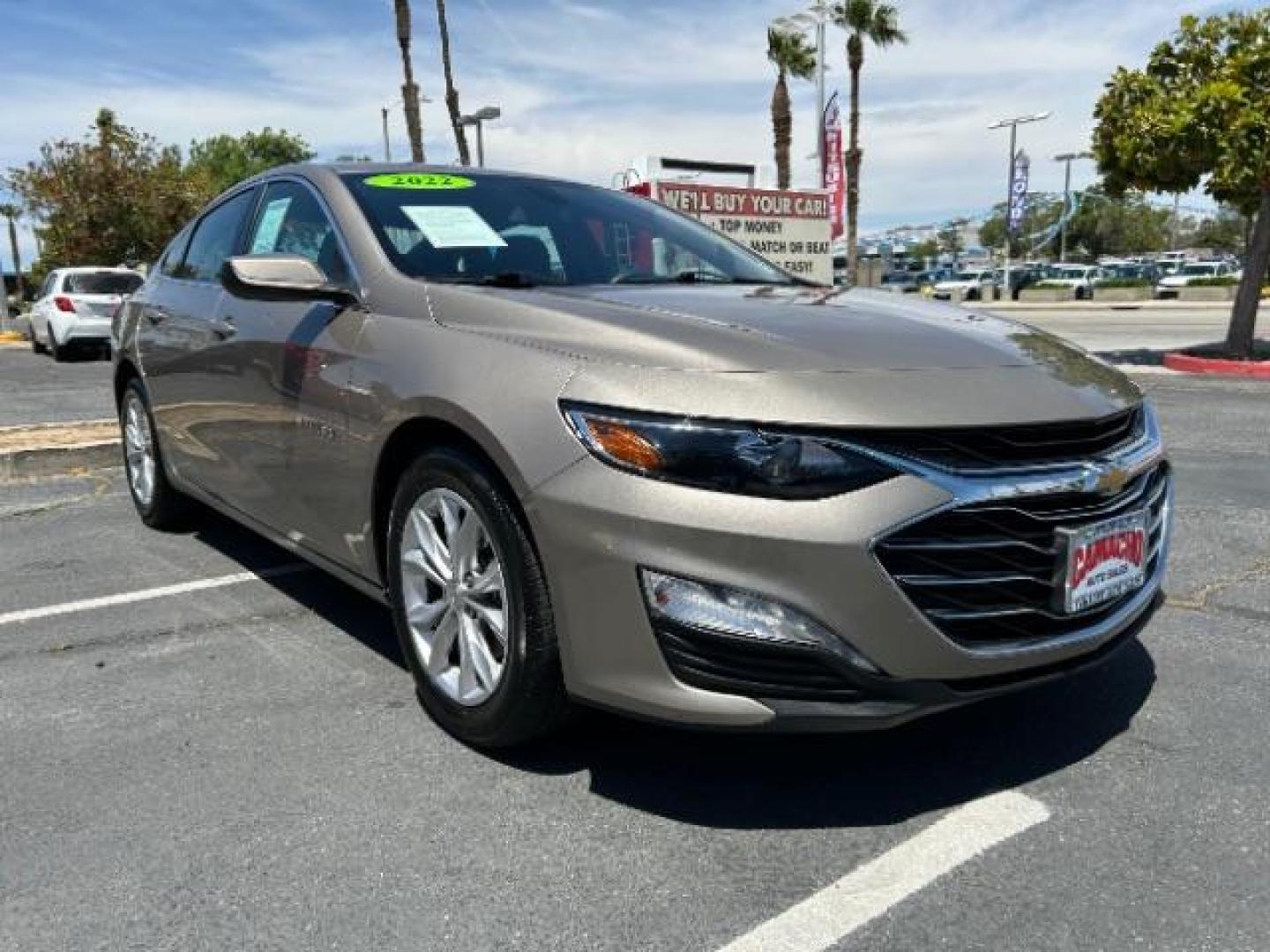 2022 TAN Chevrolet Malibu (1G1ZD5ST6NF) with an 4-Cyl Turbo 1.5 Liter engine, Automatic CVT transmission, located at 412 Auto Vista Drive, Palmdale, 93551, (661) 945-0620, 34.592636, -118.136681 - Photo#0