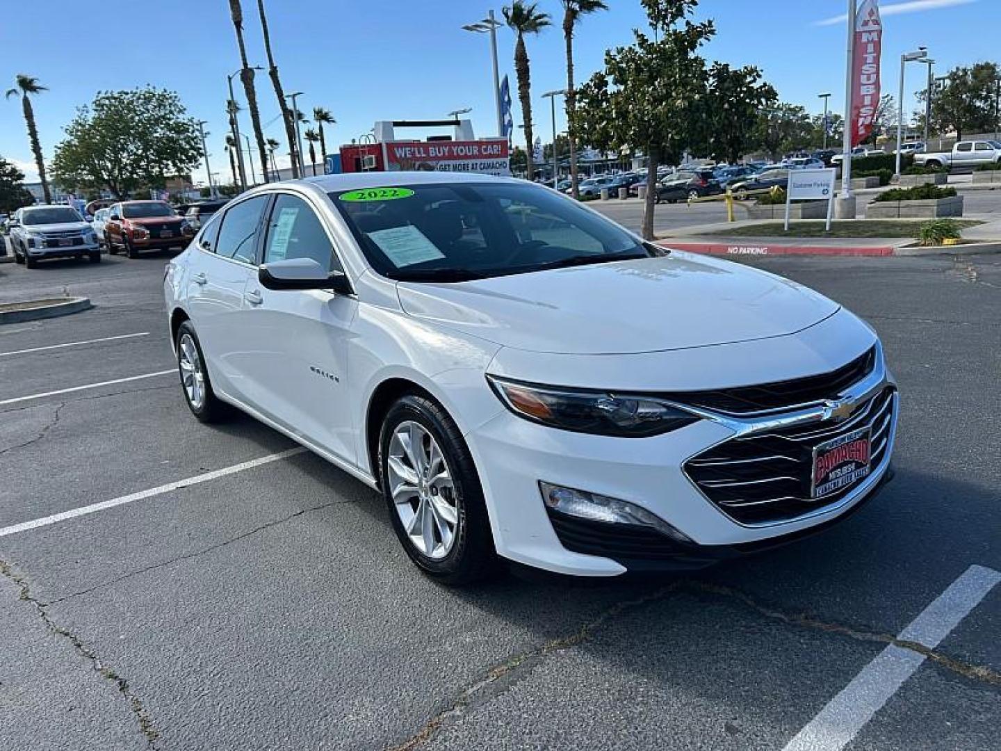 2022 WHITE Chevrolet Malibu (1G1ZD5ST9NF) with an 4-Cyl Turbo 1.5 Liter engine, Automatic CVT transmission, located at 412 Auto Vista Drive, Palmdale, 93551, (661) 945-0620, 34.592636, -118.136681 - Photo#0