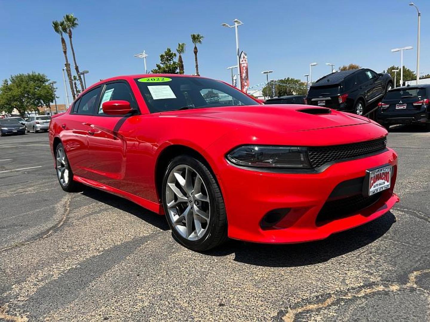 2022 RED Dodge Charger (2C3CDXHG7NH) with an V6 3.6 Liter engine, Automatic 8-Spd w/AutoStick transmission, located at 412 Auto Vista Drive, Palmdale, 93551, (661) 945-0620, 34.592636, -118.136681 - Photo#0