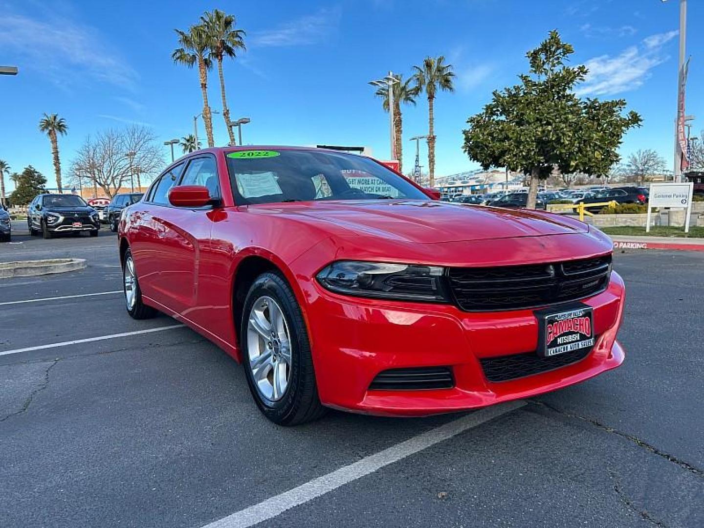 2022 RED Dodge Charger (2C3CDXBG6NH) with an V6 3.6 Liter engine, Automatic 8-Spd w/AutoStick transmission, located at 412 Auto Vista Drive, Palmdale, 93551, (661) 945-0620, 34.592636, -118.136681 - Photo#0