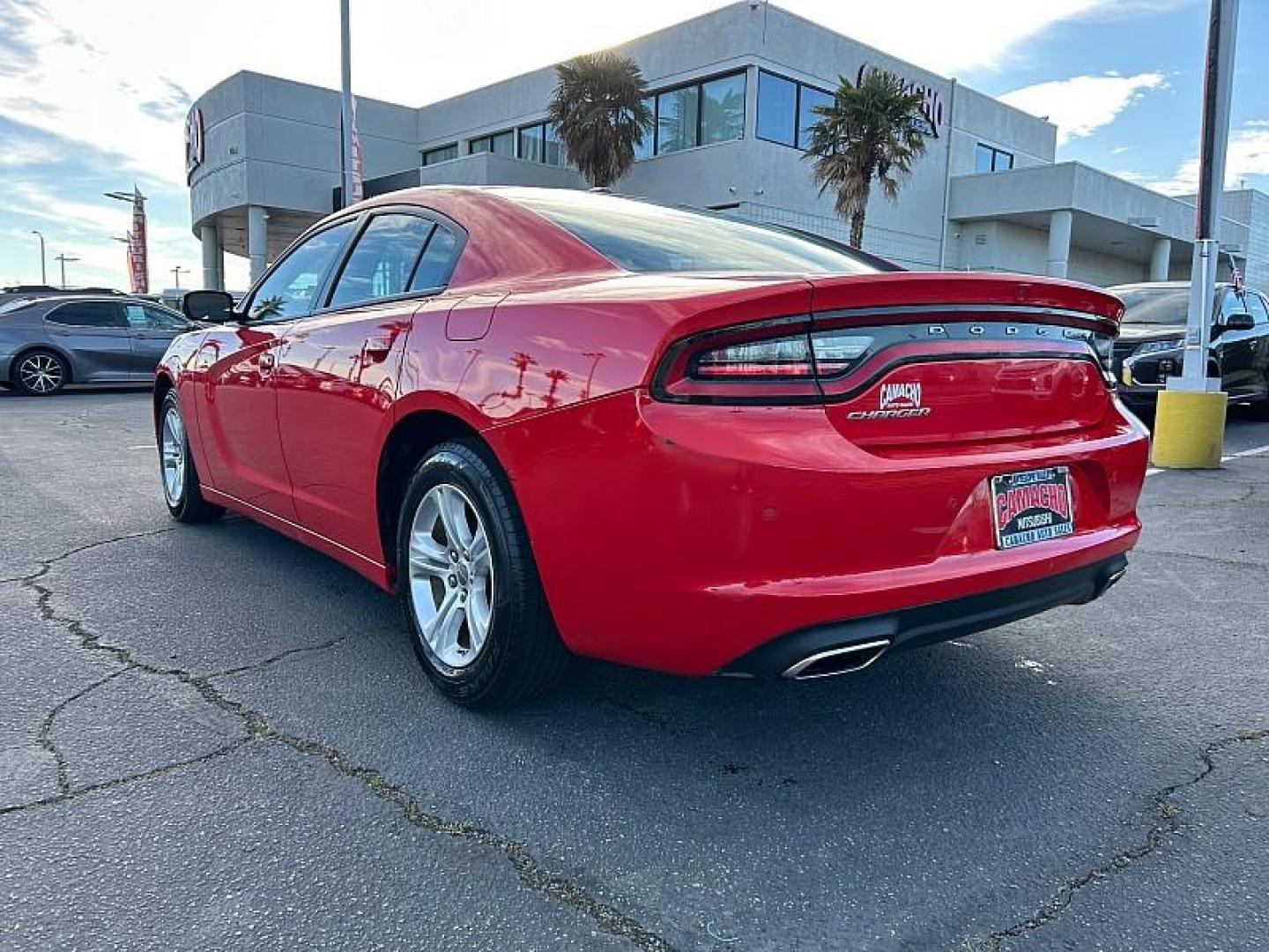2022 RED Dodge Charger (2C3CDXBG6NH) with an V6 3.6 Liter engine, Automatic 8-Spd w/AutoStick transmission, located at 412 Auto Vista Drive, Palmdale, 93551, (661) 945-0620, 34.592636, -118.136681 - Photo#4