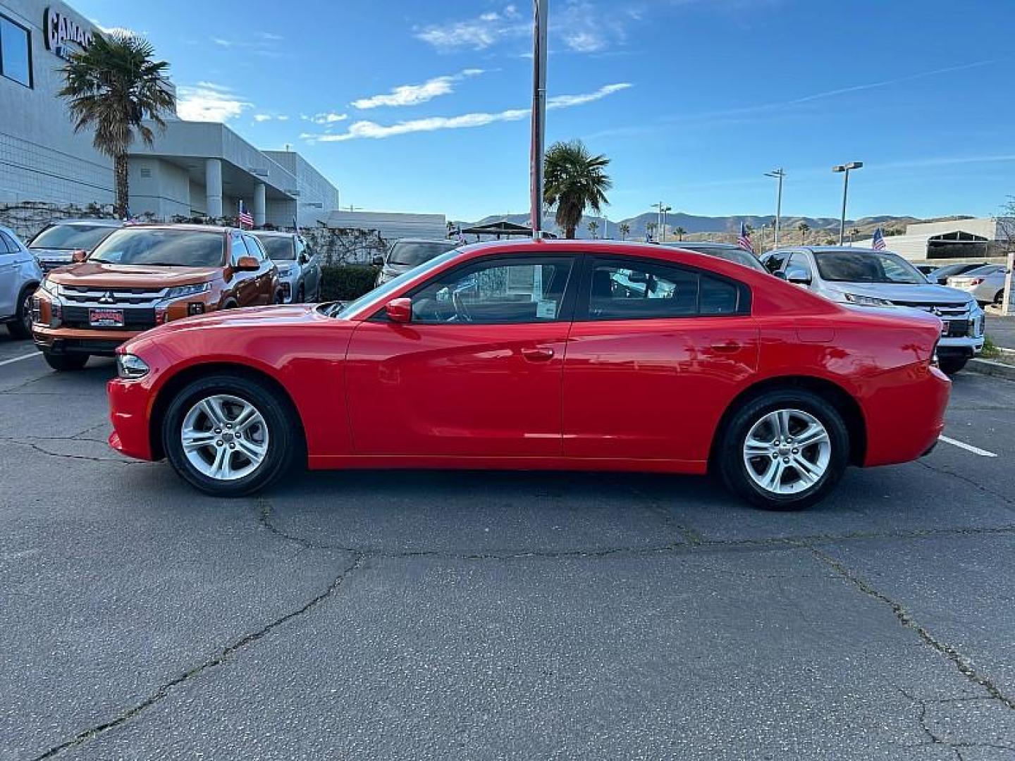 2022 RED Dodge Charger (2C3CDXBG6NH) with an V6 3.6 Liter engine, Automatic 8-Spd w/AutoStick transmission, located at 412 Auto Vista Drive, Palmdale, 93551, (661) 945-0620, 34.592636, -118.136681 - Photo#5