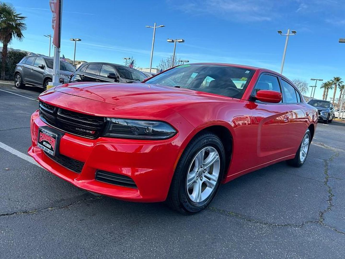 2022 RED Dodge Charger (2C3CDXBG6NH) with an V6 3.6 Liter engine, Automatic 8-Spd w/AutoStick transmission, located at 412 Auto Vista Drive, Palmdale, 93551, (661) 945-0620, 34.592636, -118.136681 - Photo#6