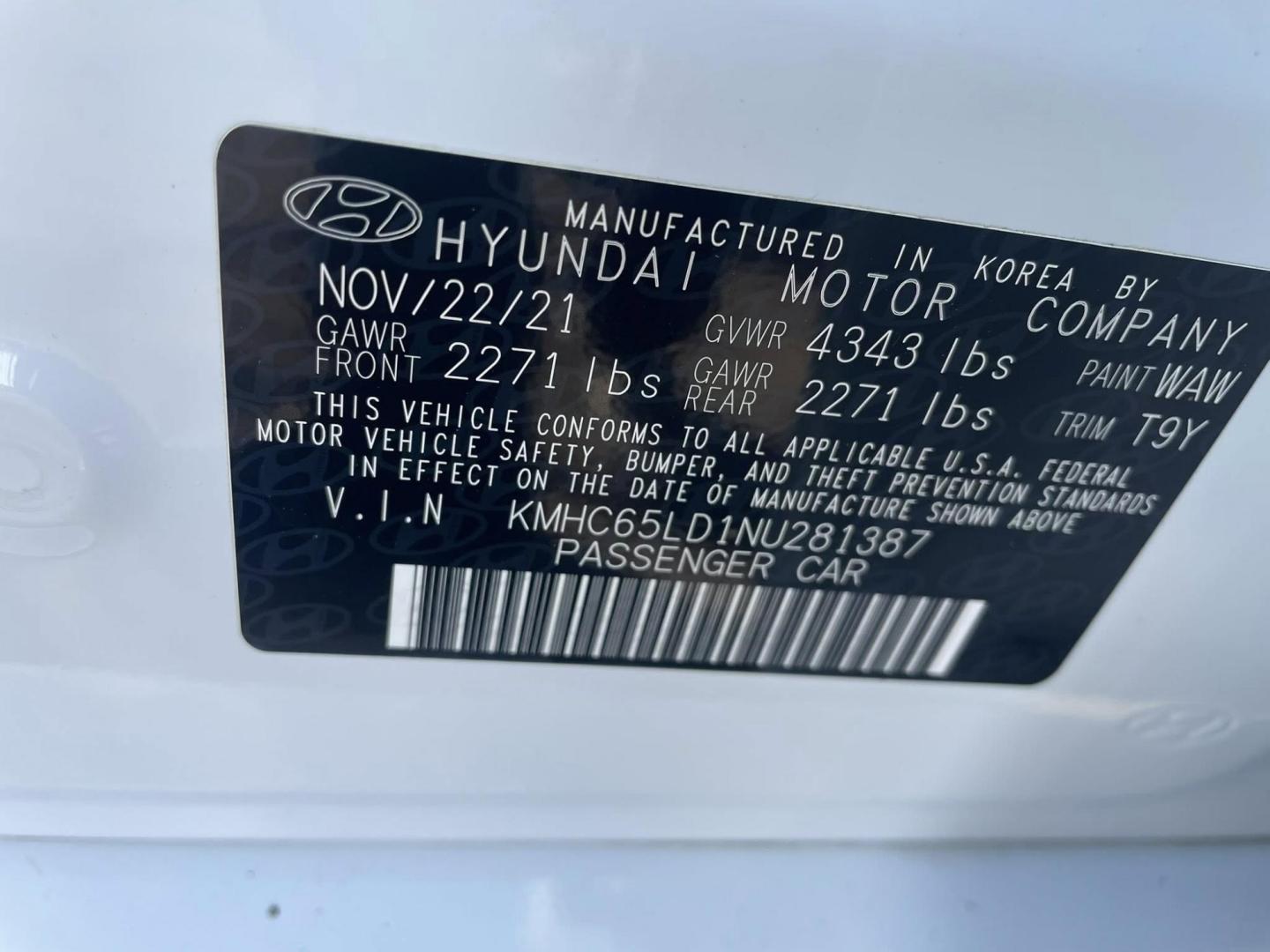 2022 Hyundai Ioniq Plug-In Hybrid SE (KMHC65LD1NU) with an 1.6L L4 DOHC 16V HYBRID engine, 6A transmission, located at 744 E Miner Ave, Stockton, CA, 95202, (209) 944-5770, 37.956863, -121.282082 - PLUS TAXES AND FEES NO CHARGER AVAILABLE - Photo#11