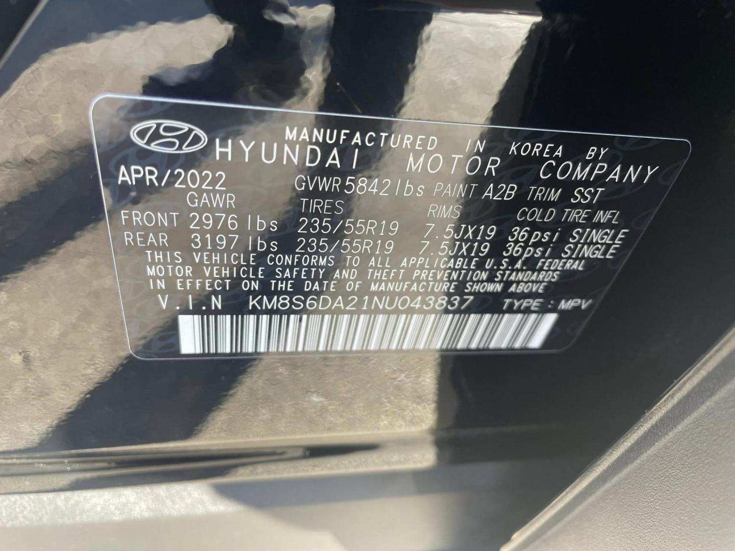 2022 Hyundai Santa Fe Plug-In Hybrid SEL (KM8S6DA21NU) with an 1.6L L4 DOHC 16V HYBRID engine, 6A transmission, located at 744 E Miner Ave, Stockton, CA, 95202, (209) 944-5770, 37.956863, -121.282082 - PLUS TAXES AND FEES - Photo#10