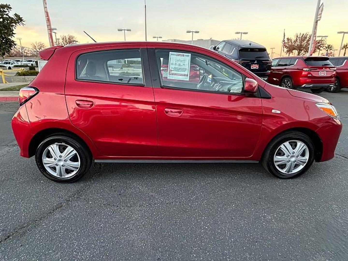 2022 RED Mitsubishi Mirage (ML32AUHJ4NH) with an 3-Cyl 1.2 Liter engine, Automatic CVT transmission, located at 412 Auto Vista Drive, Palmdale, 93551, (661) 945-0620, 34.592636, -118.136681 - Photo#8