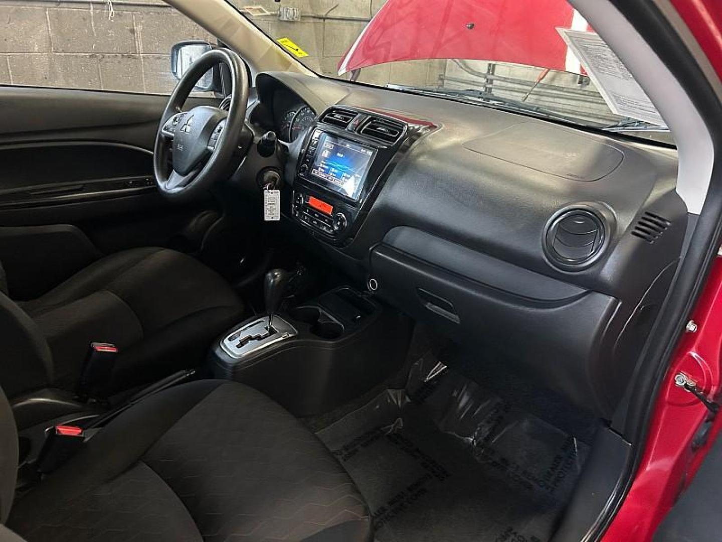2022 RED Mitsubishi Mirage (ML32AUHJ4NH) with an 3-Cyl 1.2 Liter engine, Automatic CVT transmission, located at 412 Auto Vista Drive, Palmdale, 93551, (661) 945-0620, 34.592636, -118.136681 - Photo#17