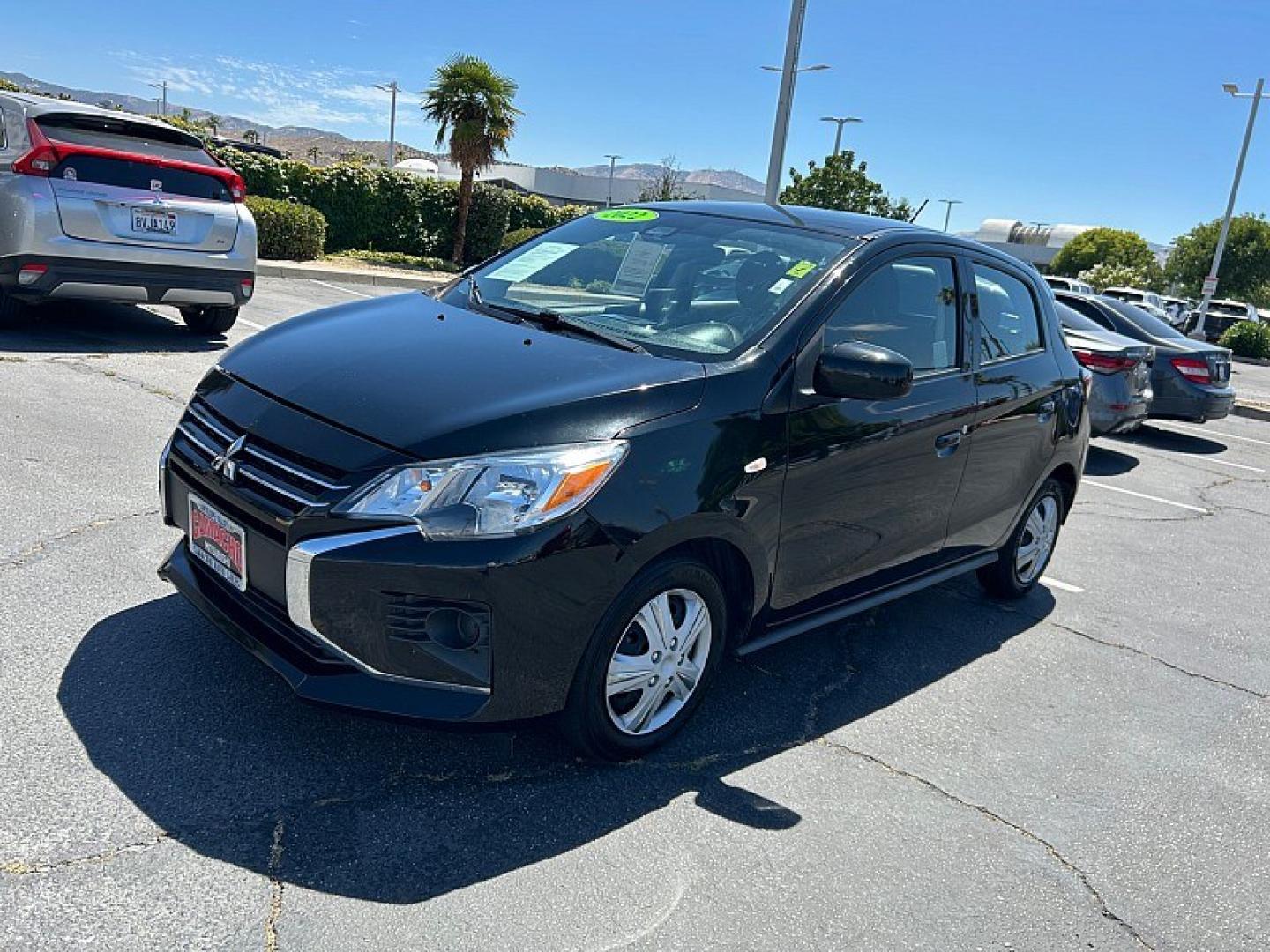 2022 Black Mitsubishi Mirage (ML32AUHJ8NH) with an 3-Cyl 1.2 Liter engine, Automatic CVT transmission, located at 412 Auto Vista Drive, Palmdale, 93551, (661) 945-0620, 34.592636, -118.136681- Photo#4