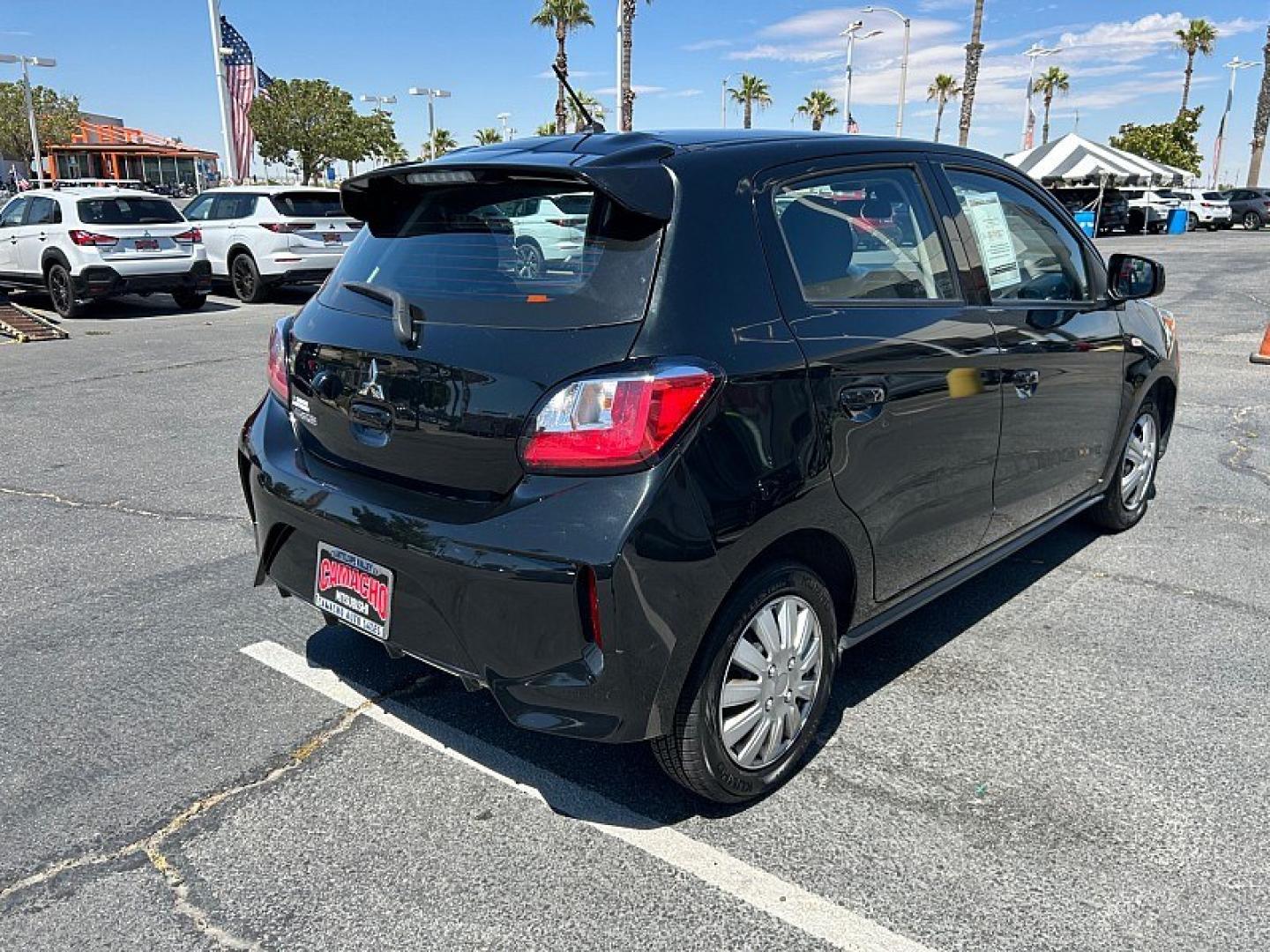 2022 Black Mitsubishi Mirage (ML32AUHJ8NH) with an 3-Cyl 1.2 Liter engine, Automatic CVT transmission, located at 412 Auto Vista Drive, Palmdale, 93551, (661) 945-0620, 34.592636, -118.136681- Photo#6