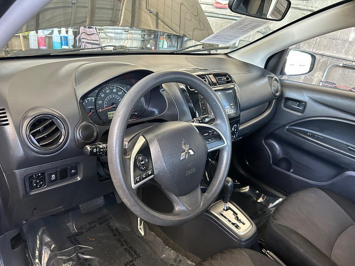 2022 Black Mitsubishi Mirage (ML32AUHJ8NH) with an 3-Cyl 1.2 Liter engine, Automatic CVT transmission, located at 412 Auto Vista Drive, Palmdale, 93551, (661) 945-0620, 34.592636, -118.136681- Photo#9
