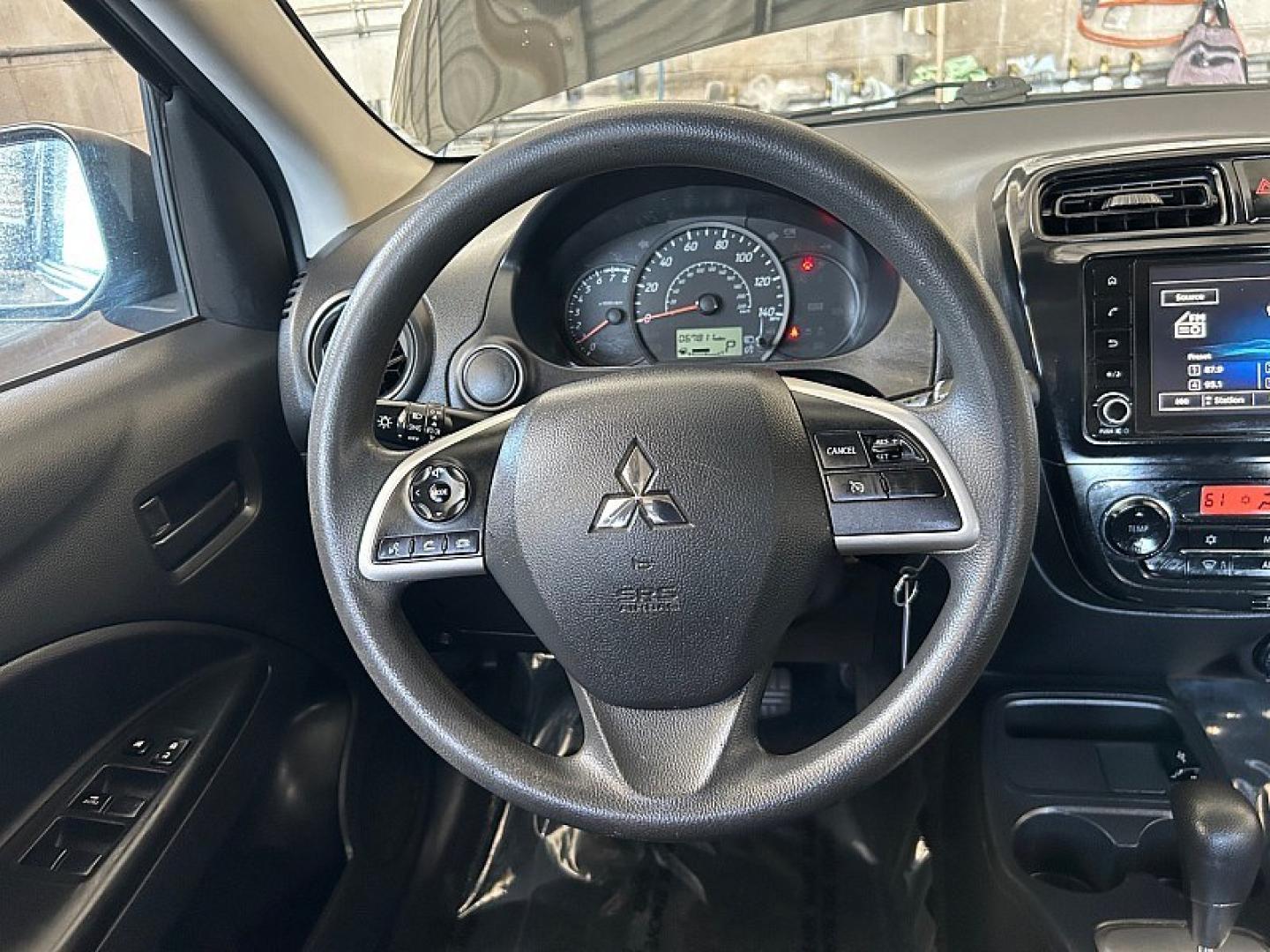 2022 Black Mitsubishi Mirage (ML32AUHJ8NH) with an 3-Cyl 1.2 Liter engine, Automatic CVT transmission, located at 412 Auto Vista Drive, Palmdale, 93551, (661) 945-0620, 34.592636, -118.136681- Photo#11