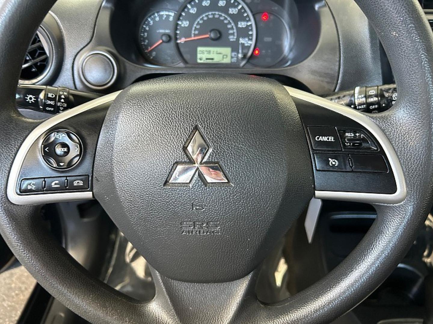 2022 Black Mitsubishi Mirage (ML32AUHJ8NH) with an 3-Cyl 1.2 Liter engine, Automatic CVT transmission, located at 412 Auto Vista Drive, Palmdale, 93551, (661) 945-0620, 34.592636, -118.136681- Photo#13